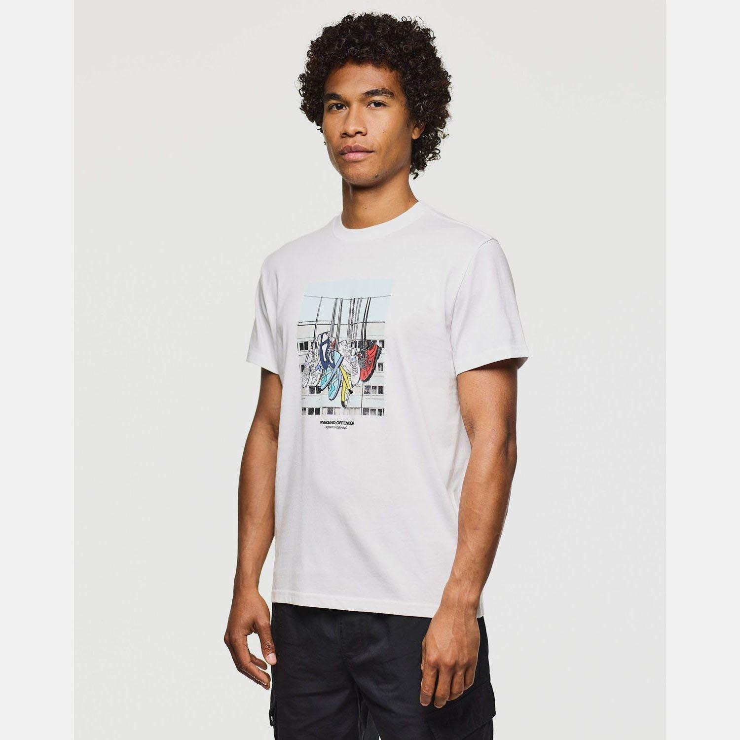 White - Weekend Offender - Battle Lines Graphic T-Shirt - 2