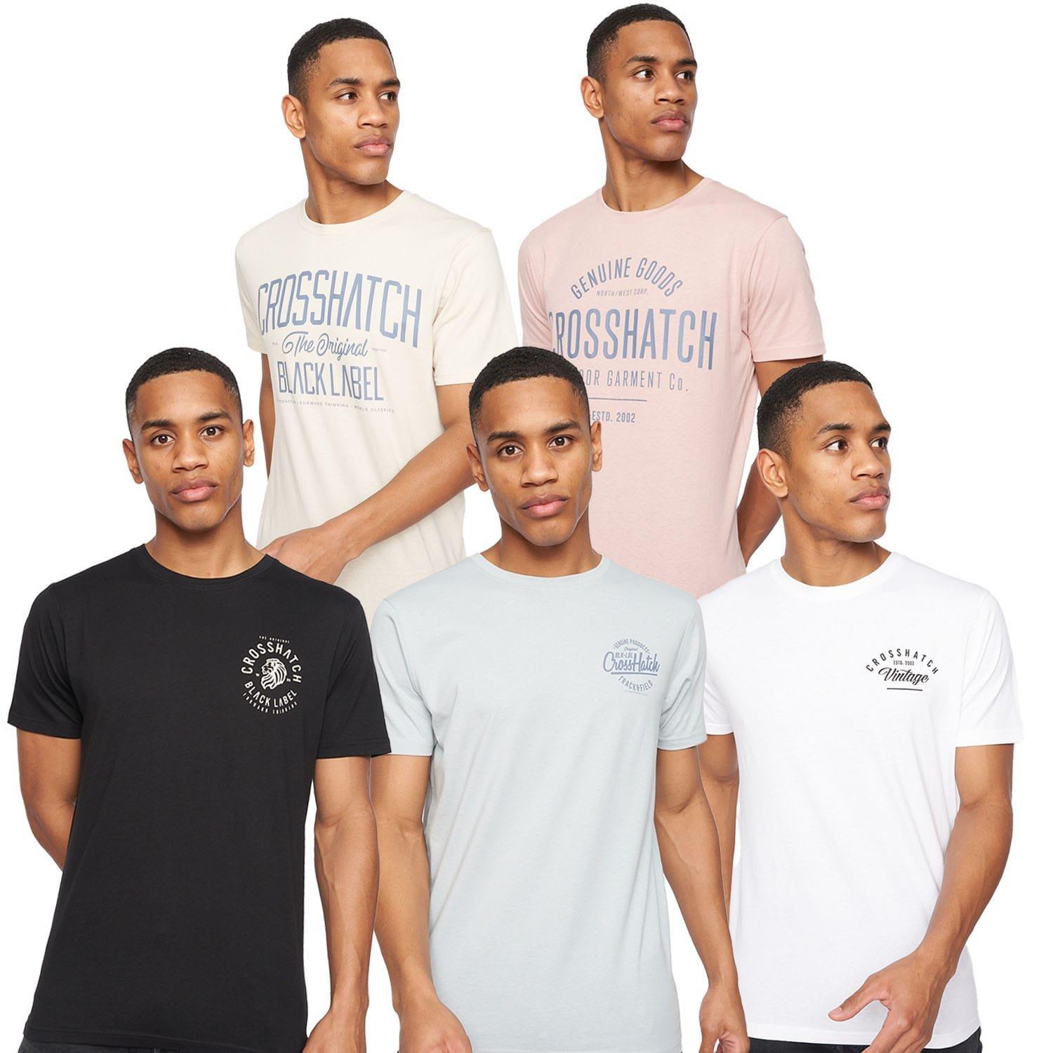 Multi Colour - Crosshatch - 5 Pack of Fremal T-Shirts - 1