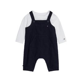 Tommy Hilfiger Monotype Corduroy Dungaree Set Juniors