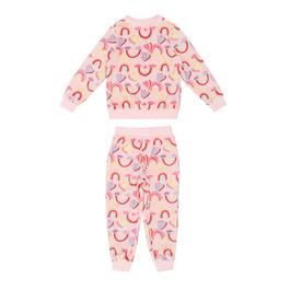 Miso Kids Girls Rainbow Velour Pyjama Set