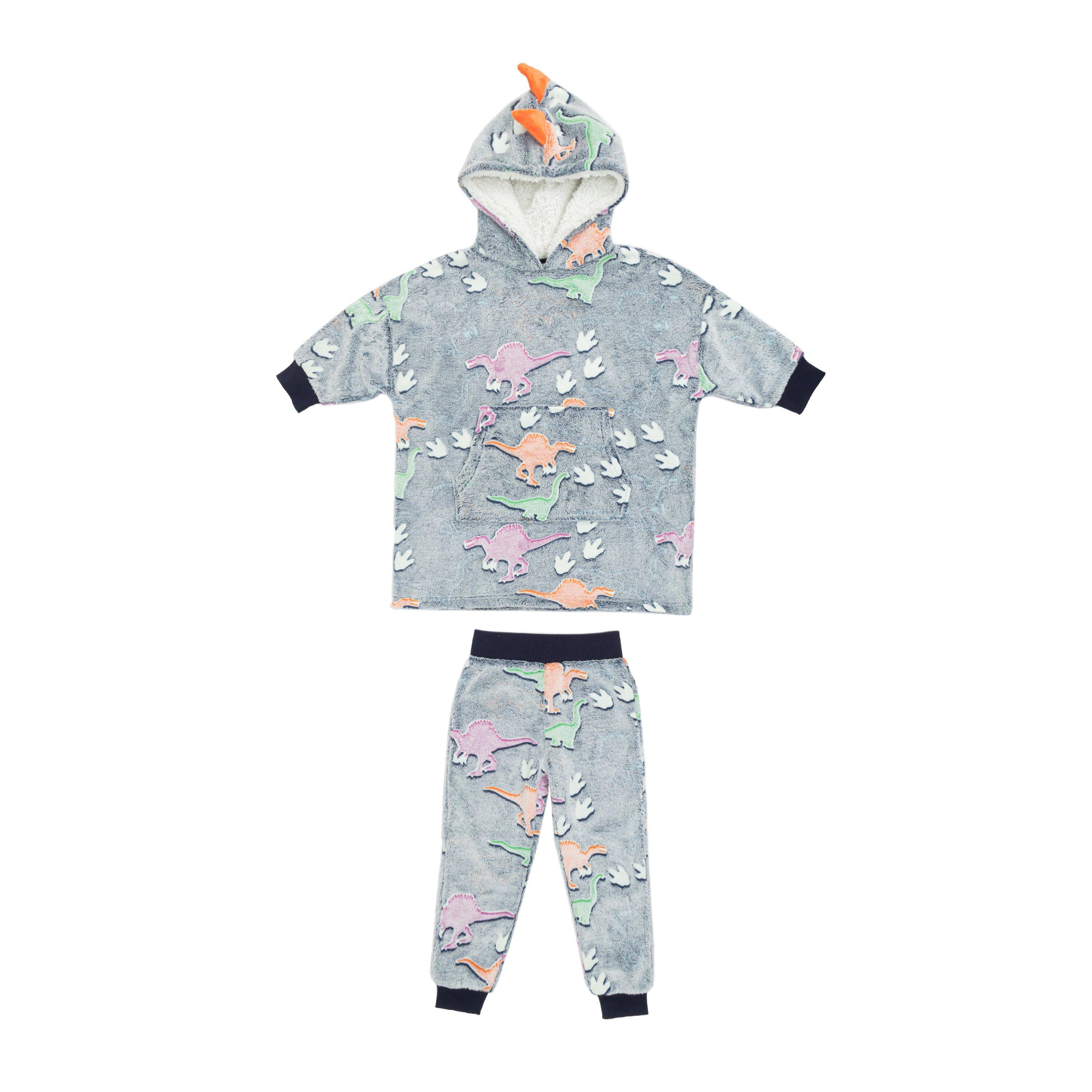 Navy/Multi - Firetrap - Kids Boys Glow in the Dark Hoodie and Pant Set - 1