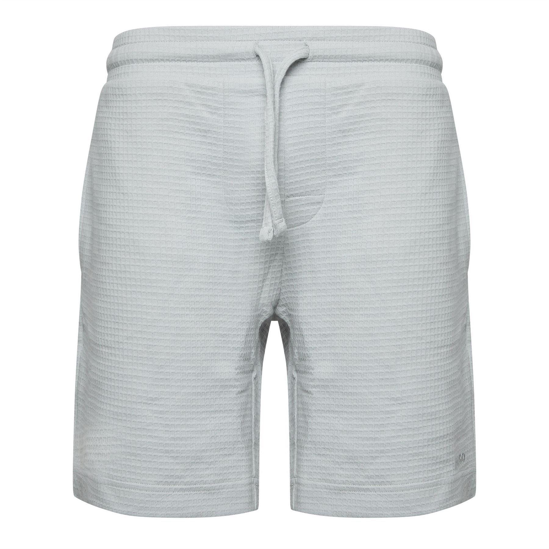 Grey - Hugo - Austin Waffle Structure Pyjama Shorts - 1