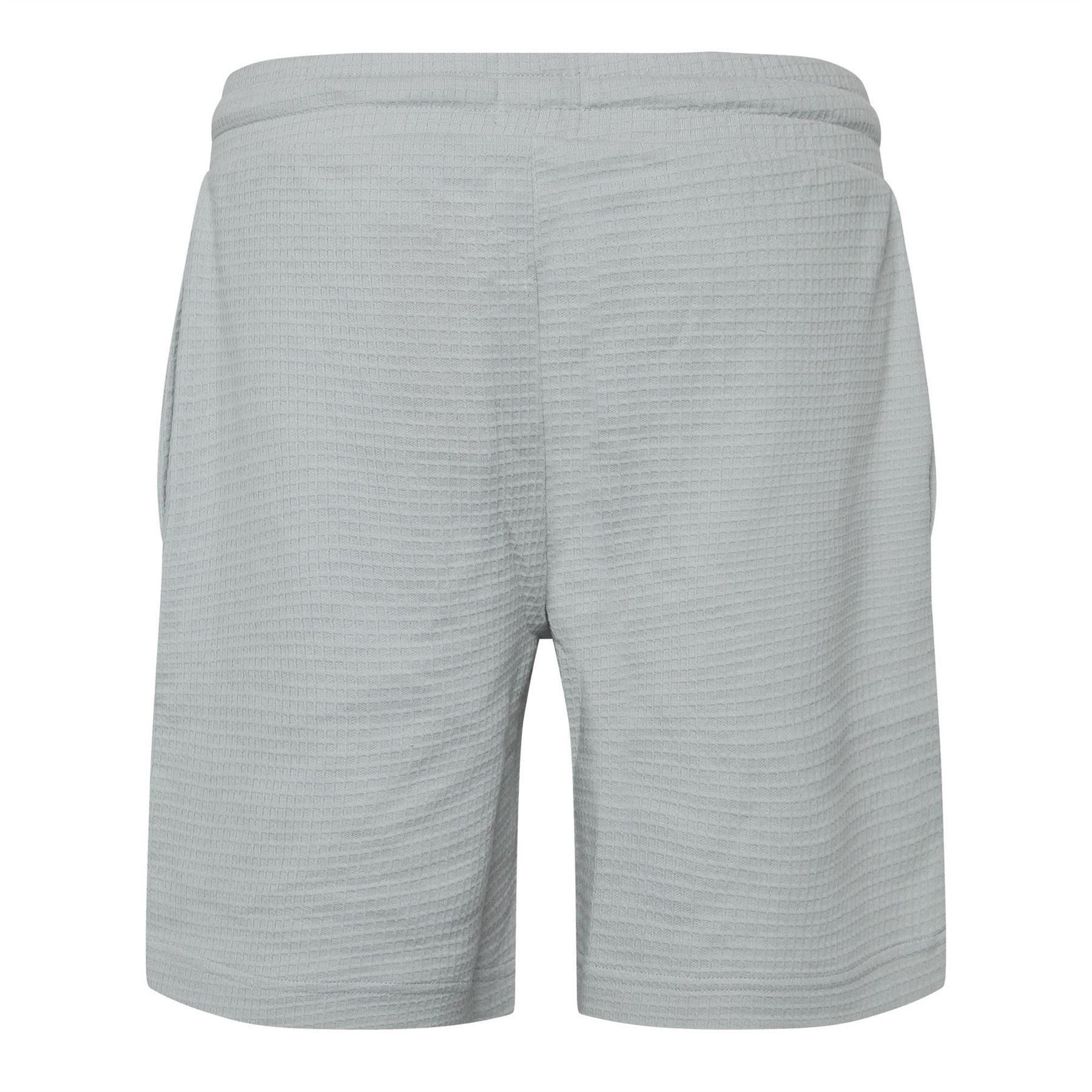 Grey - Hugo - Austin Waffle Structure Pyjama Shorts - 2