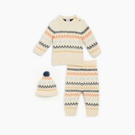 Hello World Studio Baby Boy 3 Piece Knitted Set