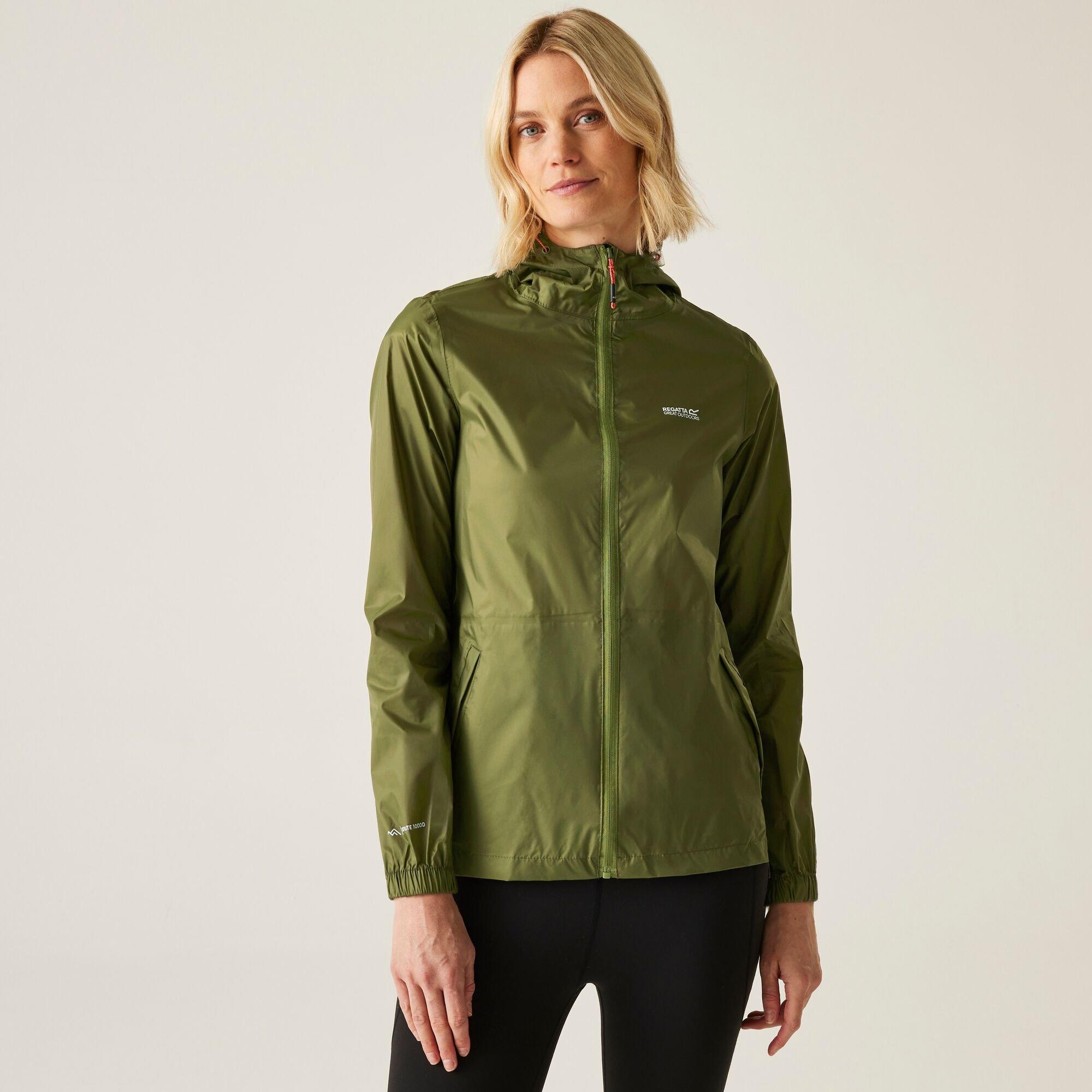Nephrite Green - Regatta - Womens Pack It III Waterproof Jacket - 1