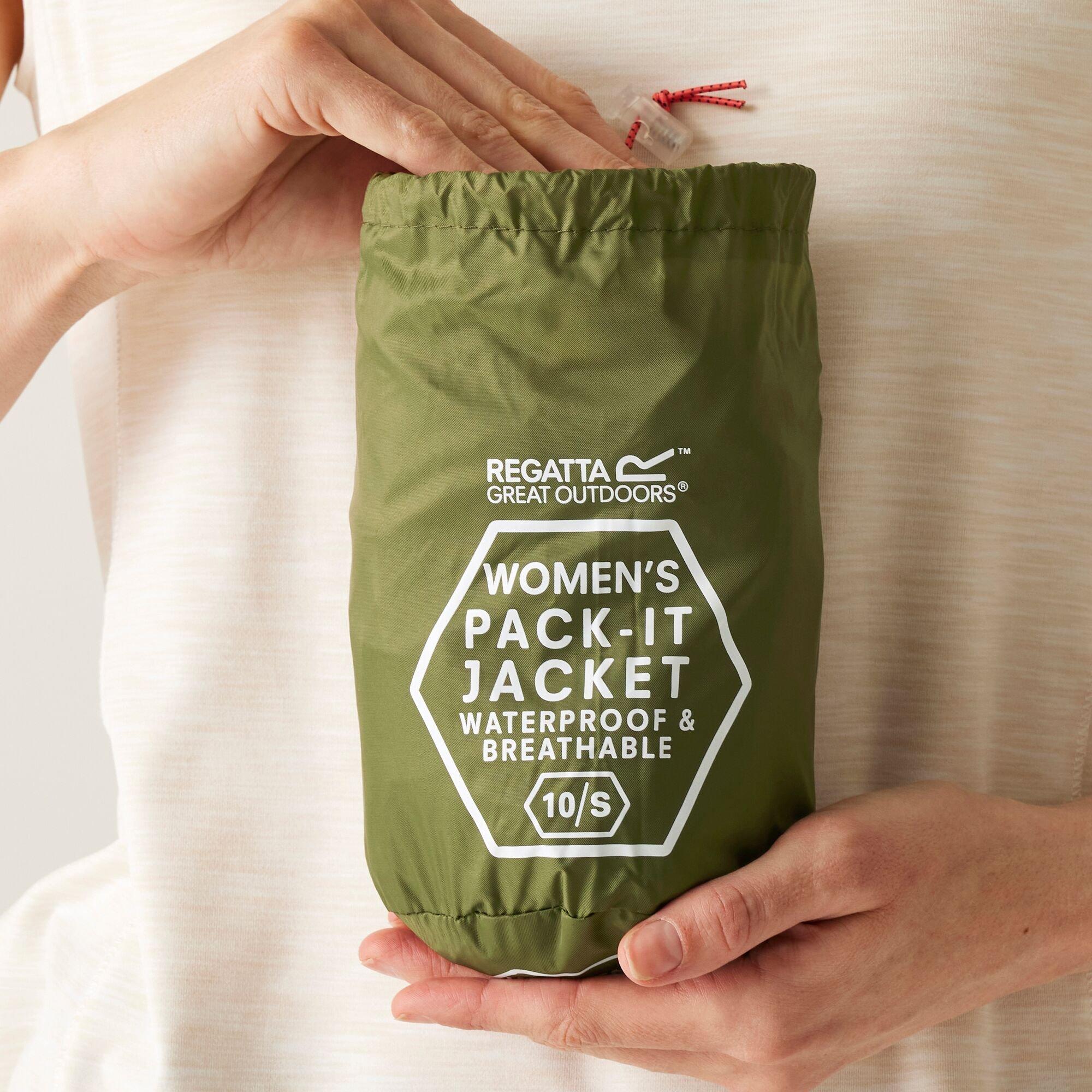 Nephrite Green - Regatta - Women's Pack It III Waterproof Breathable Packaway Jacket - 5