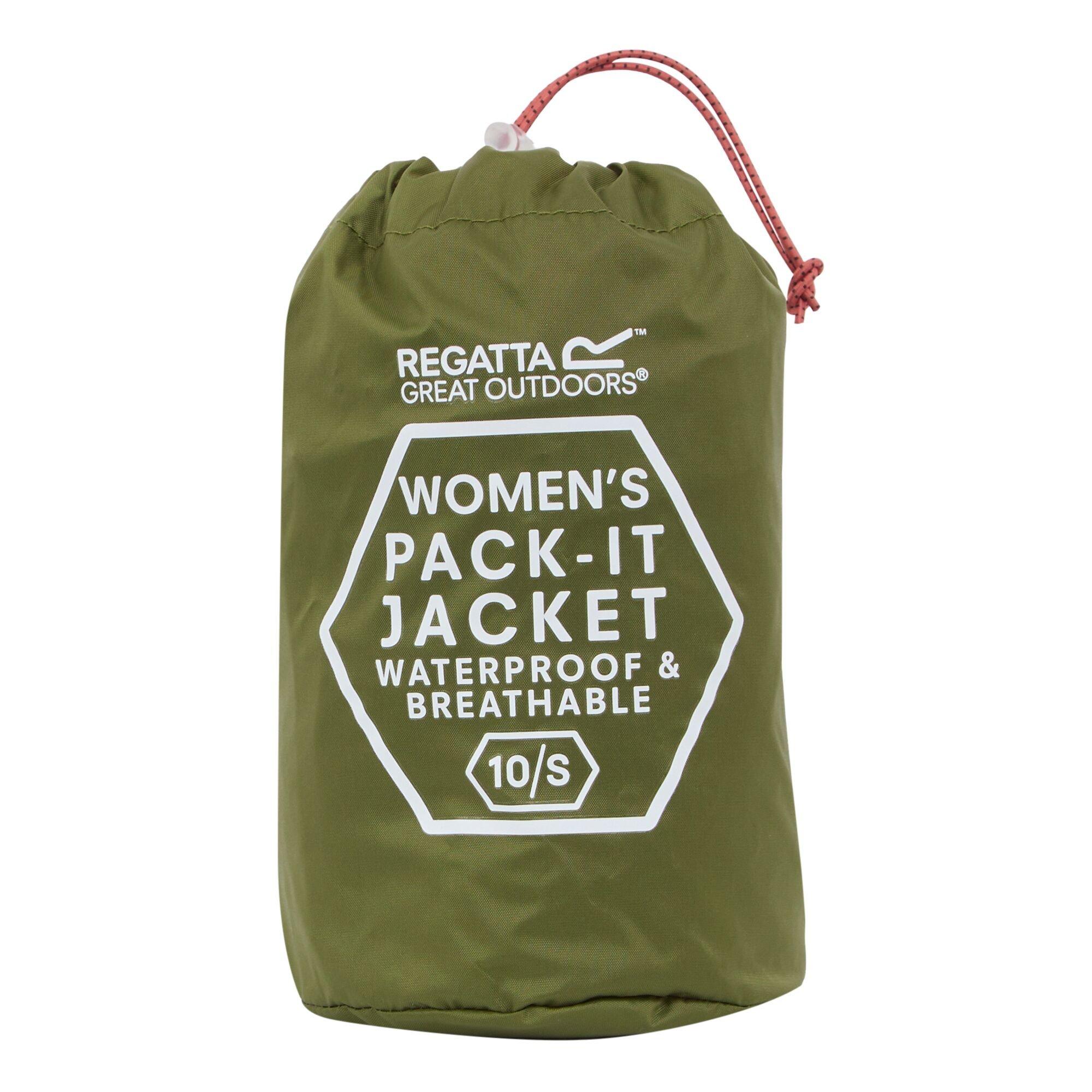 Nephrite Green - Regatta - Women's Pack It III Waterproof Breathable Packaway Jacket - 9