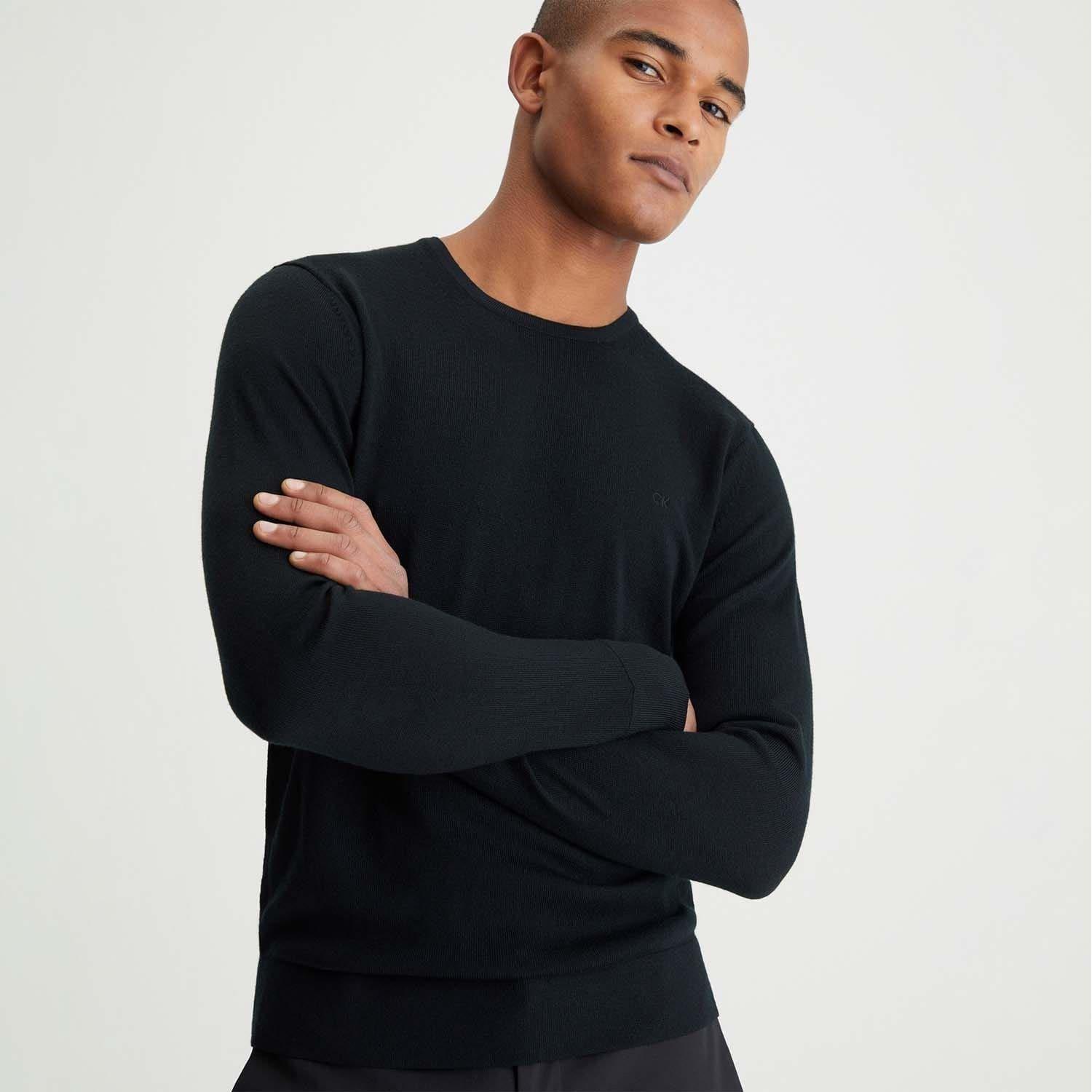 Black - Calvin Klein - Merino Wool Jumper - 4