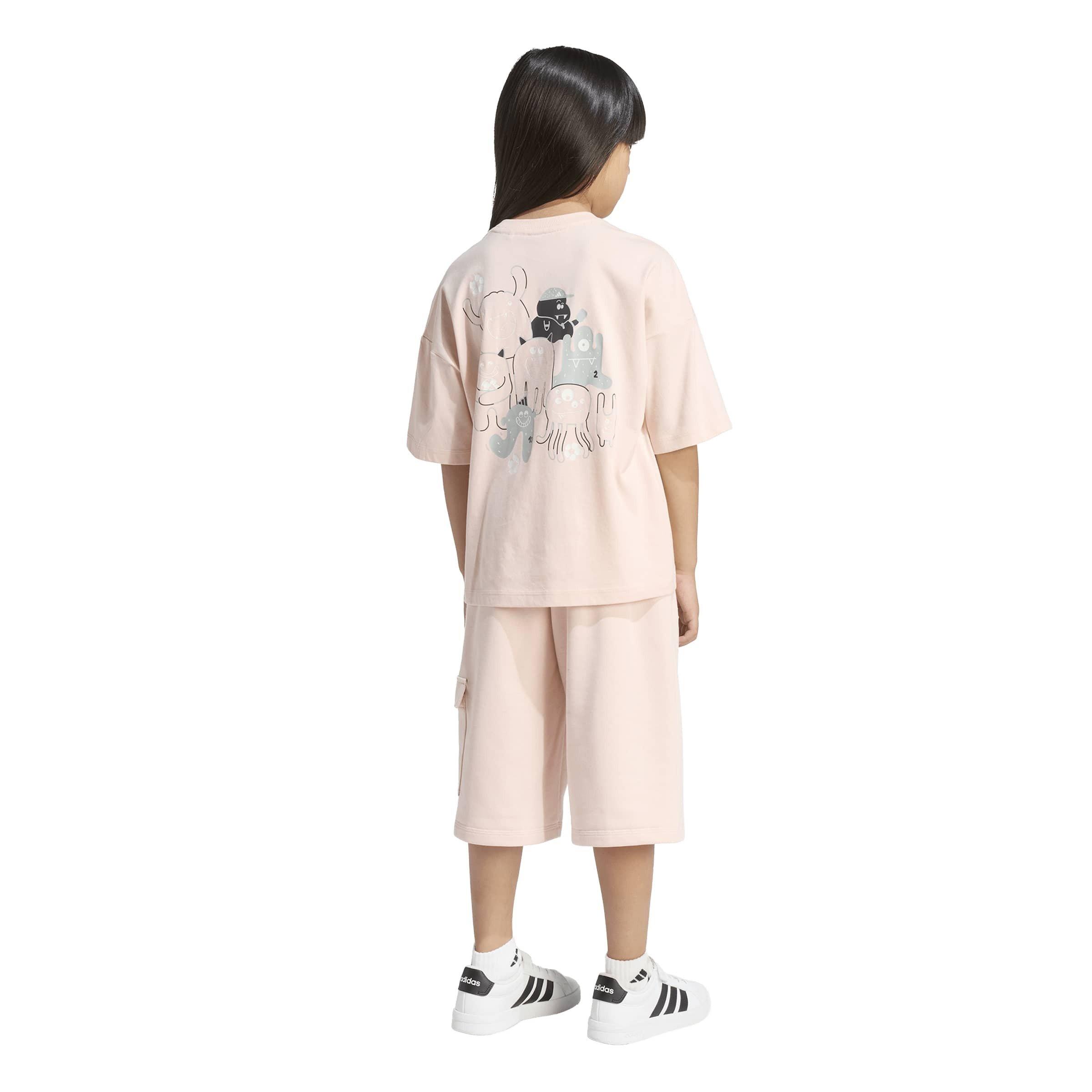 Ružičasta/Bijela - adidas - Kids' Top and Trouser Set - 5