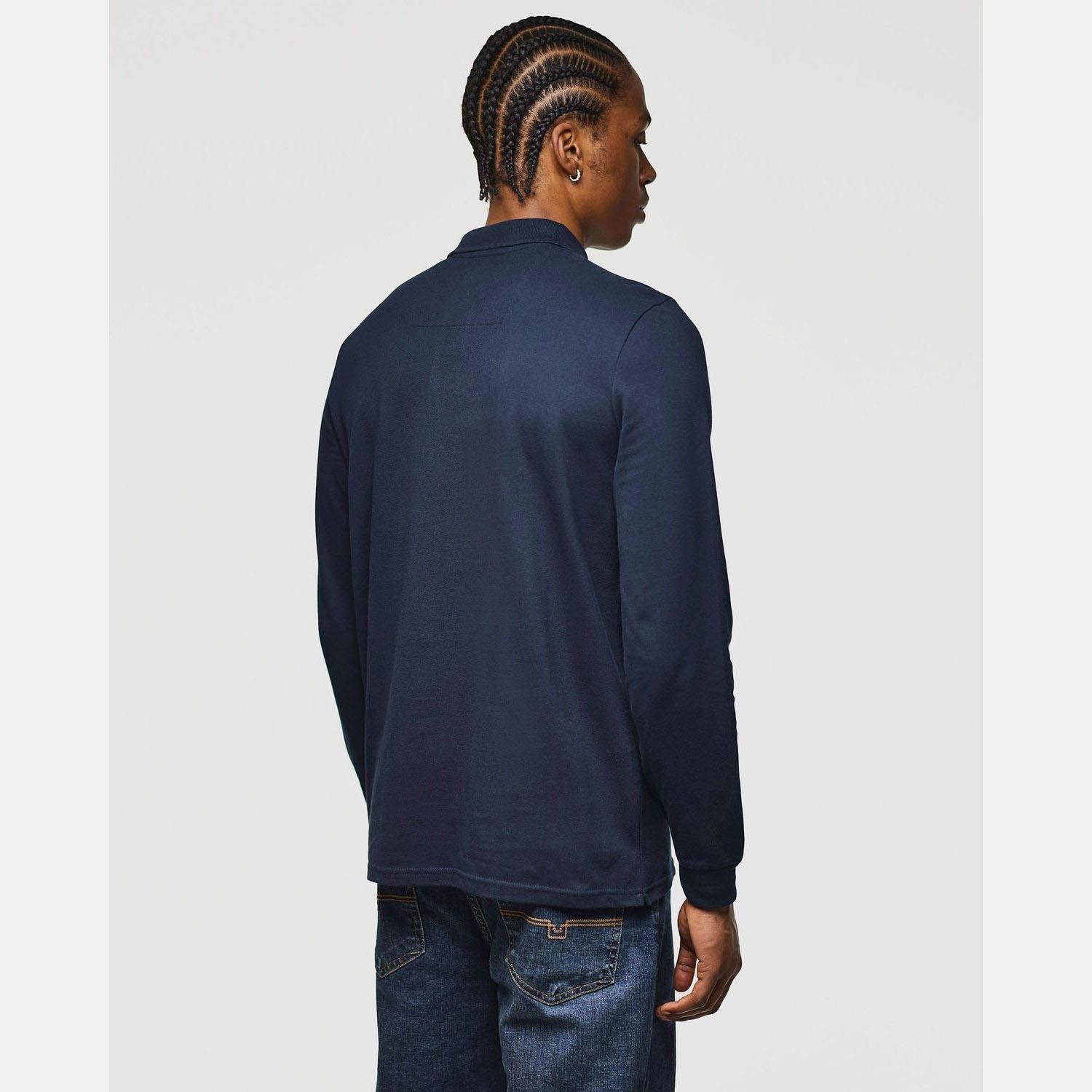 Navy - Weekend Offender - Dice Long Sleeve Polo Shirt - 3