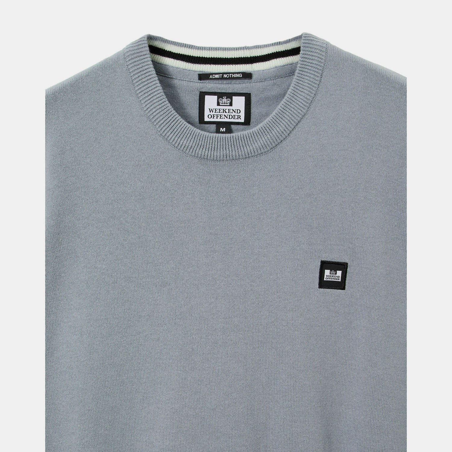 Grey - Weekend Offender - Solace Fine Gauge Crew Knit Sweat - 5