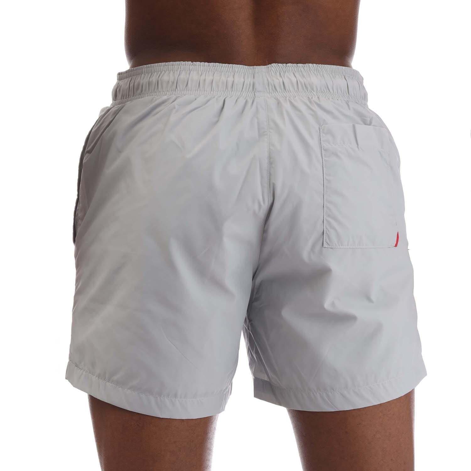 Grey - Hugo - Haiti Contrast Logo Swim Shorts - 3