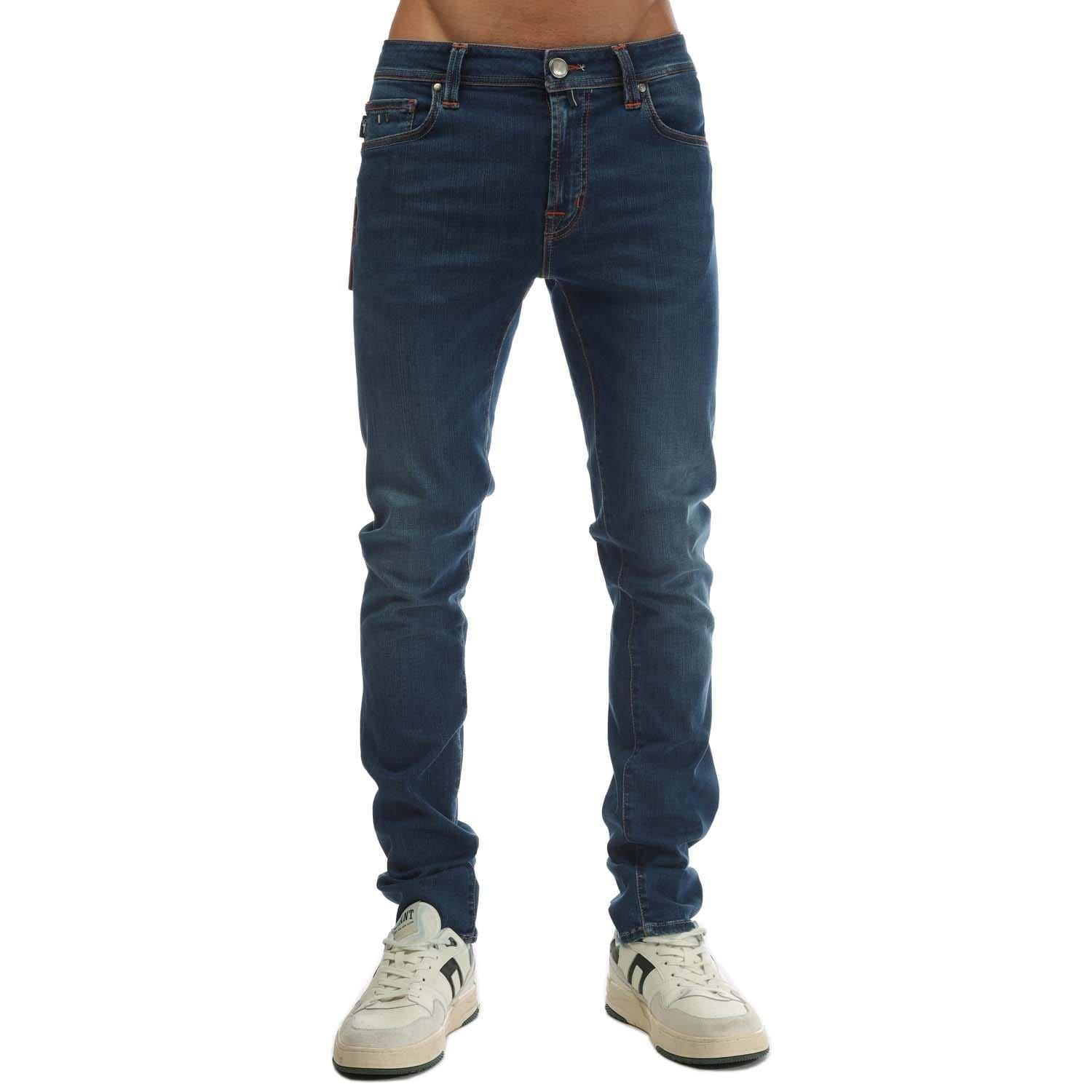 Navy - Sartoria Tramarossa - Leonardo Zip Jeans - 1