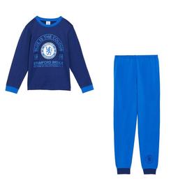 Team Chelsea Long Sleeve Jersey Pyjama  Set Juniors