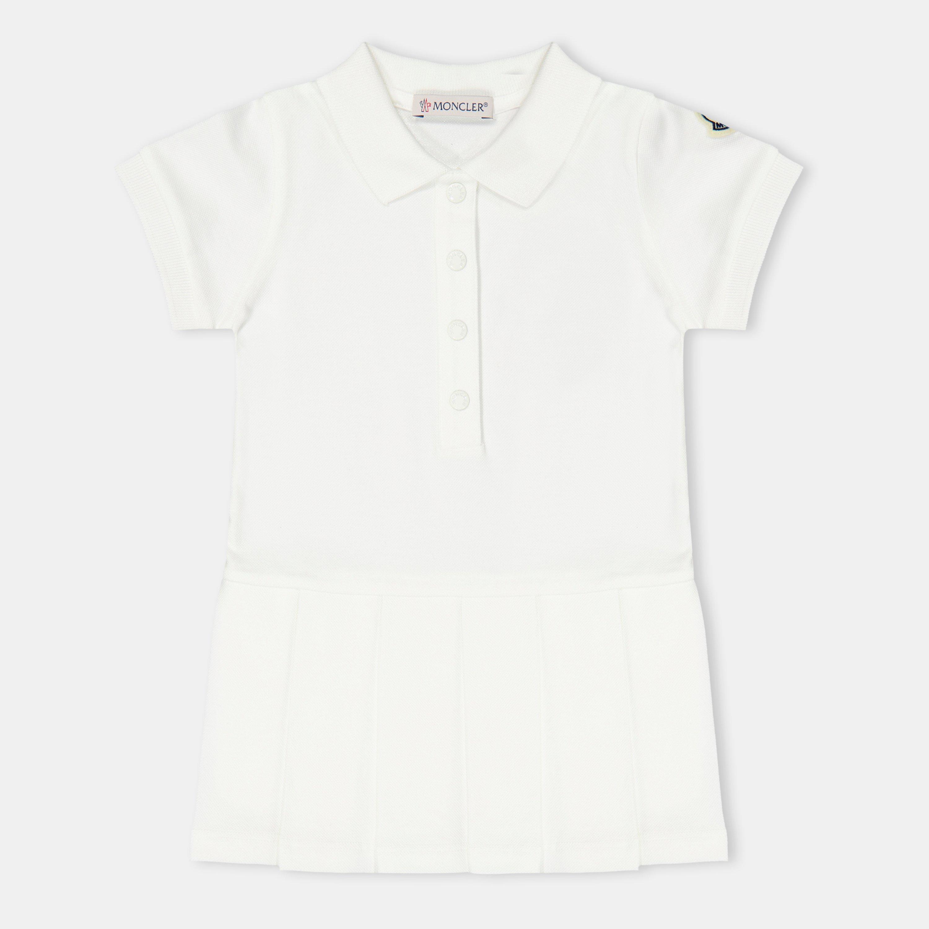 White 034 - Moncler - Kids' Cotton Piquet Polo Dress - 1