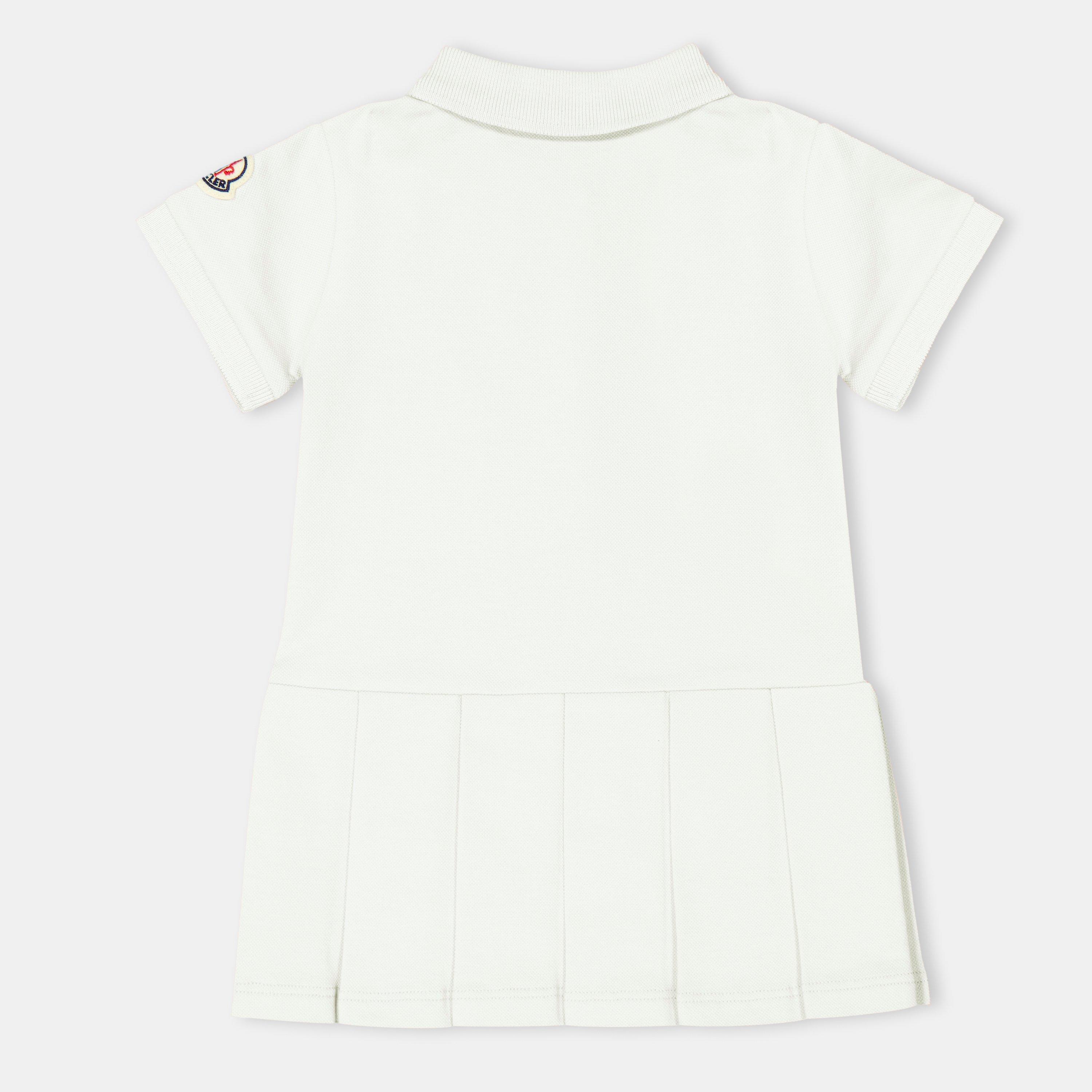 White 034 - Moncler - Kids' Cotton Piquet Polo Dress - 2