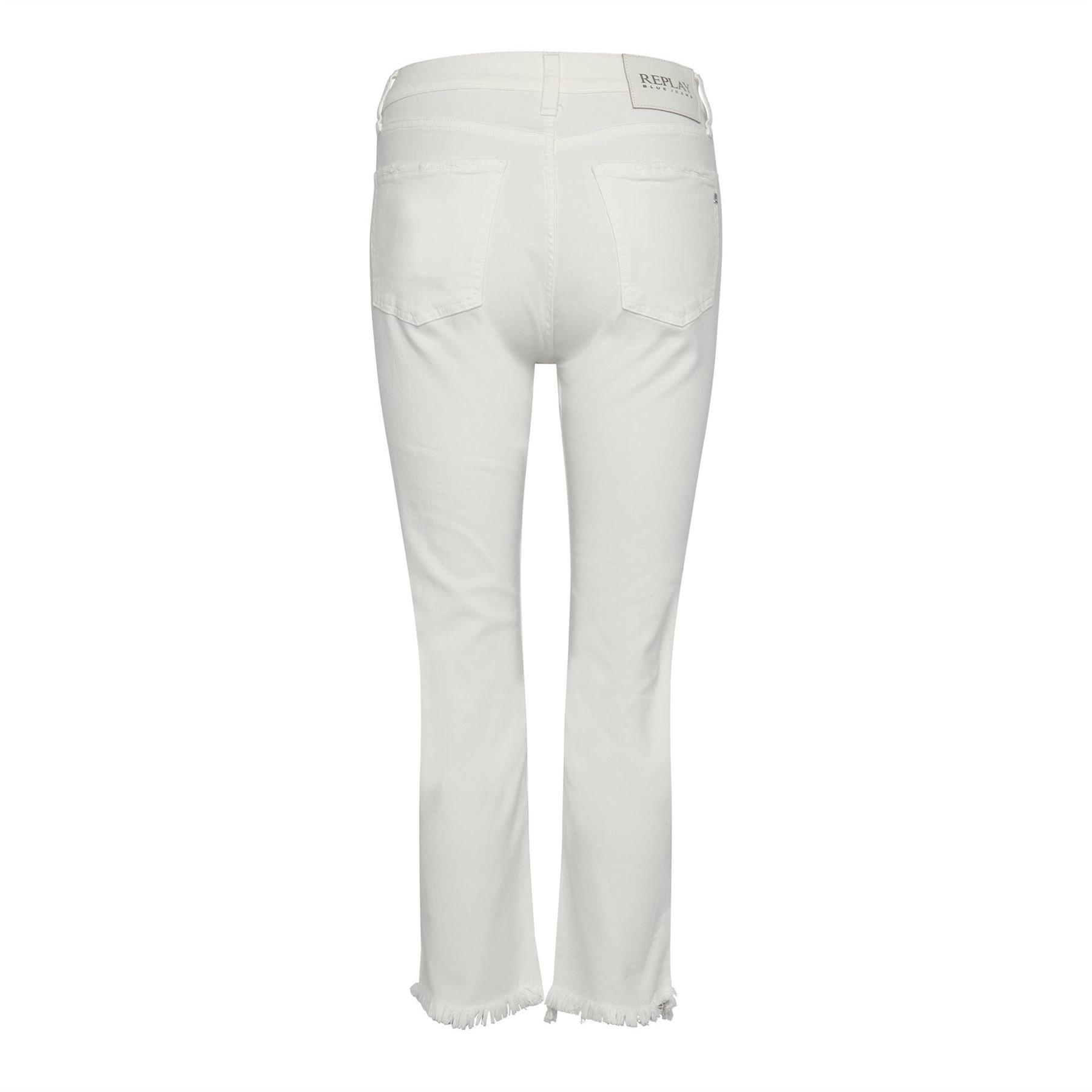 White - Replay - Maijke Straight-Fit Cropped Jeans - 2