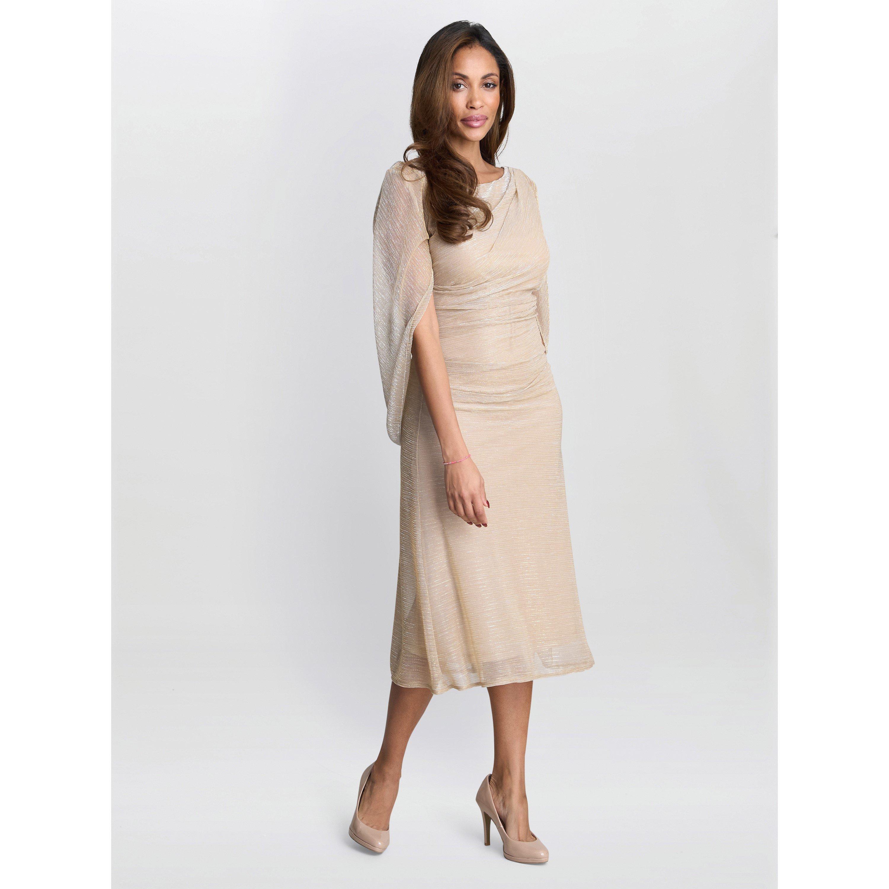 Gold / Silver - Gina Bacconi - CIARA Metallic Knit Dress - 6
