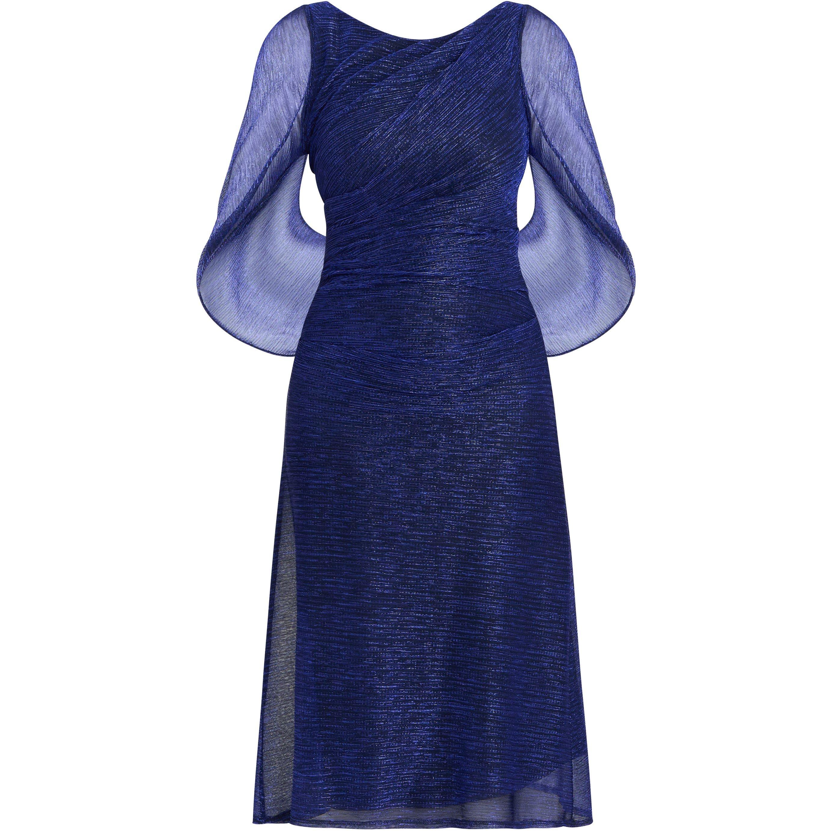 Cobalt - Gina Bacconi - CIARA Metallic Knit Dress - 4