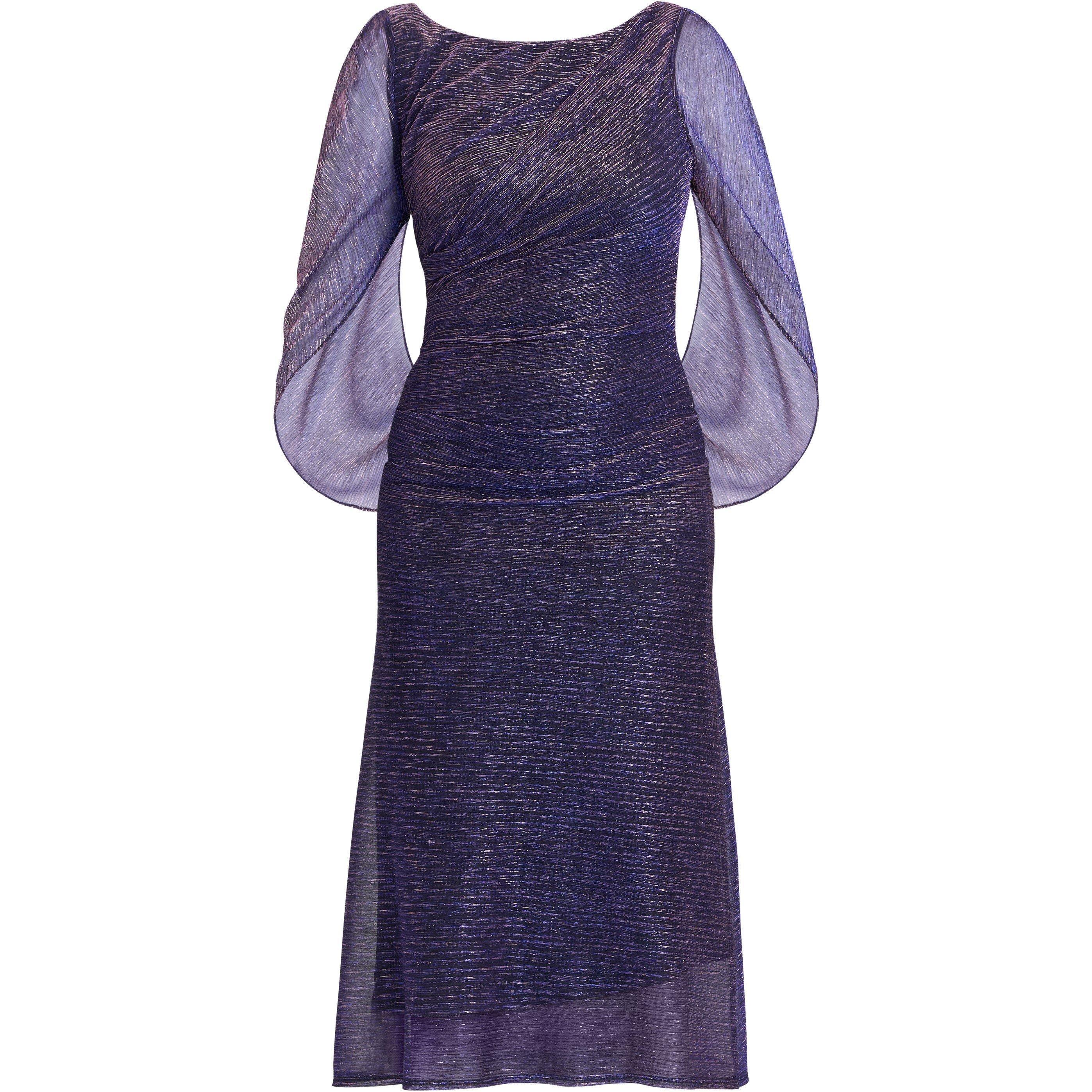 Gina Bacconi Women's Ciara Metallic Knit Dress - Pink / Cobalt - 18