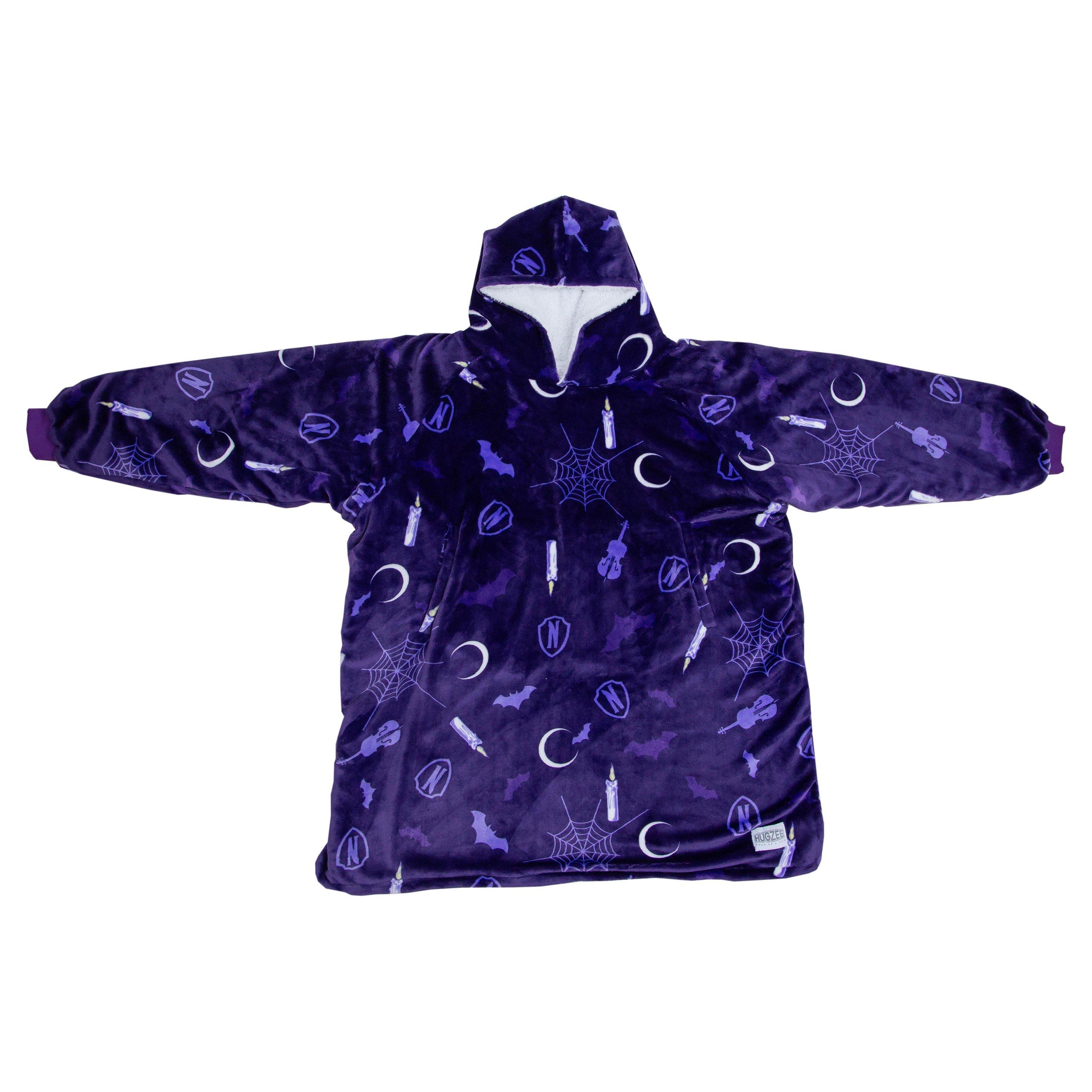 Onsdag - Character - Unisex Kids' Hooded Fluffy Dressing Gown - 8