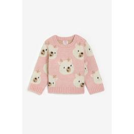 Hello World Studio Baby Girl Knitted Deer Jumper