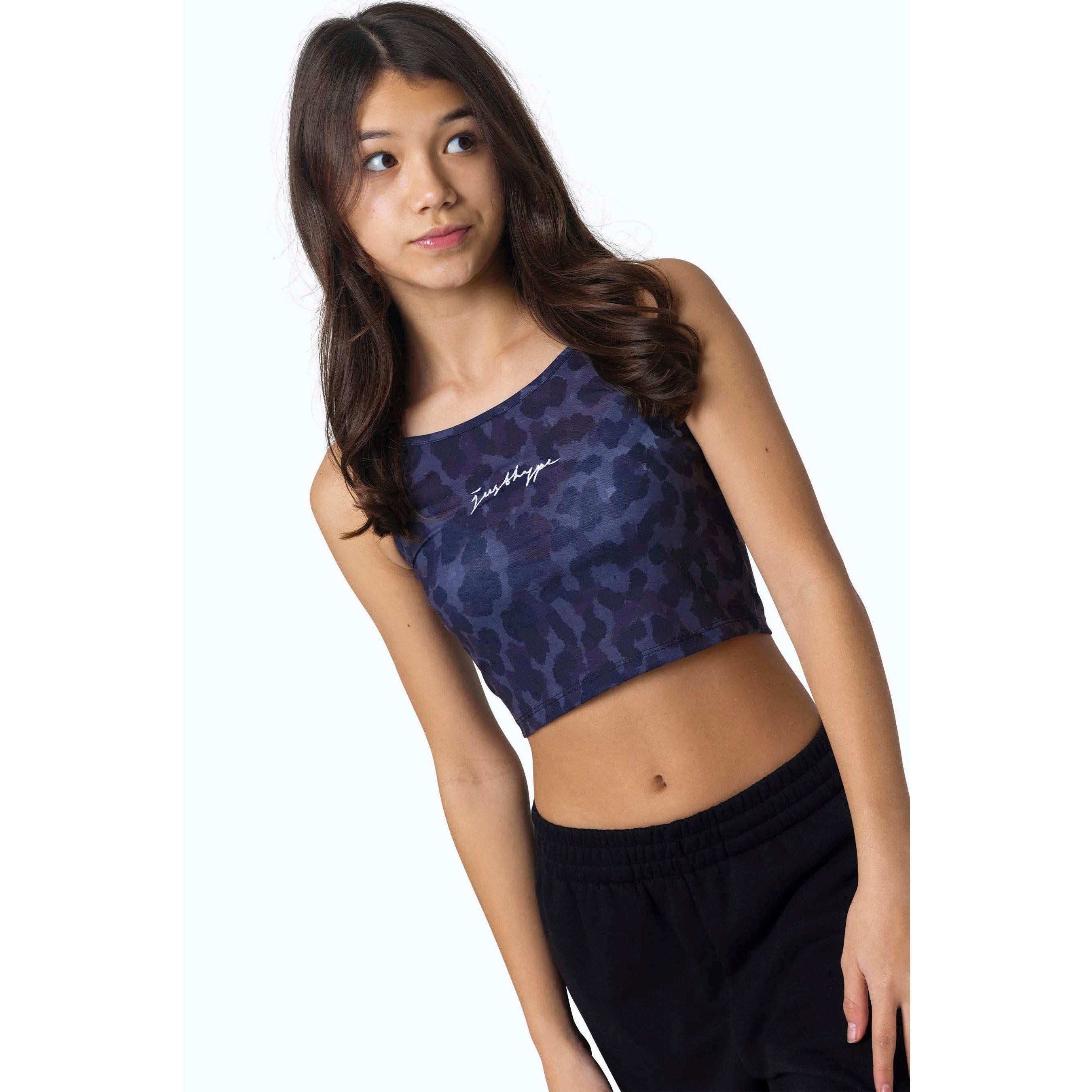 Black - Hype - Kids' Mono Leopard Cami Top - 4