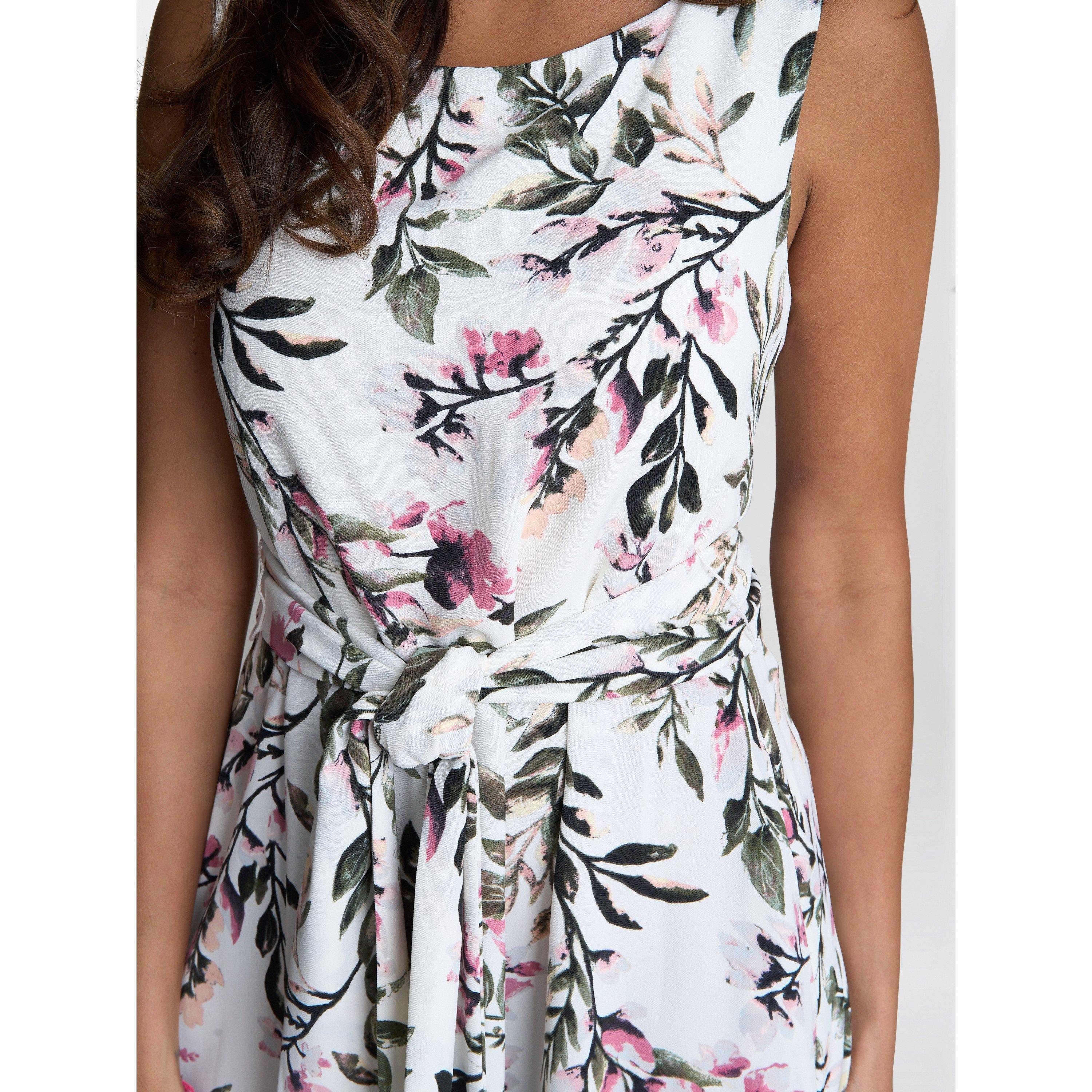 Multi - Gina Bacconi - Kelly Floral Printed Dress - 5