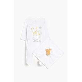 Hello World Studio Baby Unisex 2024 Sleepsuit and Comforter