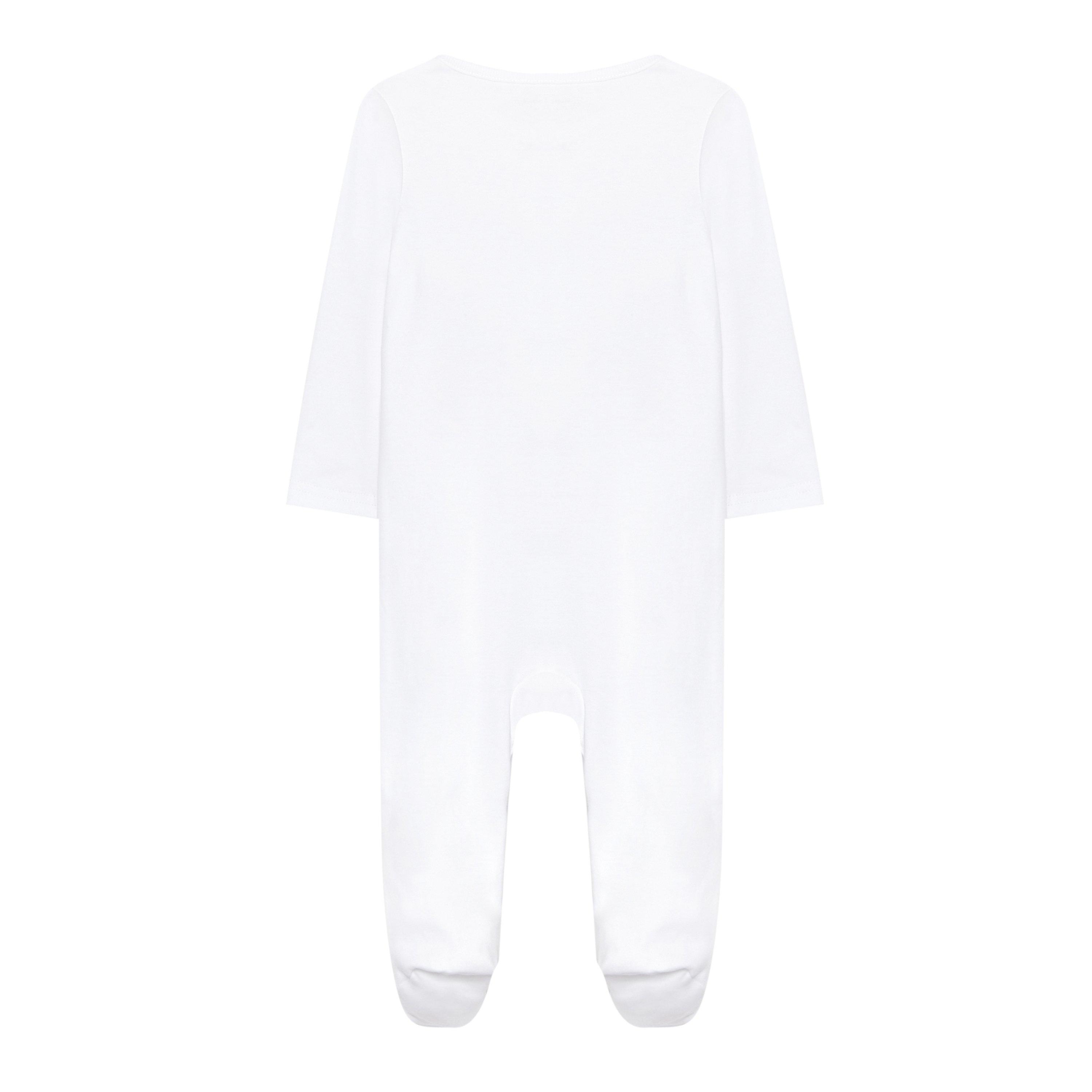 Wit - Hello World - Unisex Pack of 5 Long Sleeve White Sleepsuits - 4