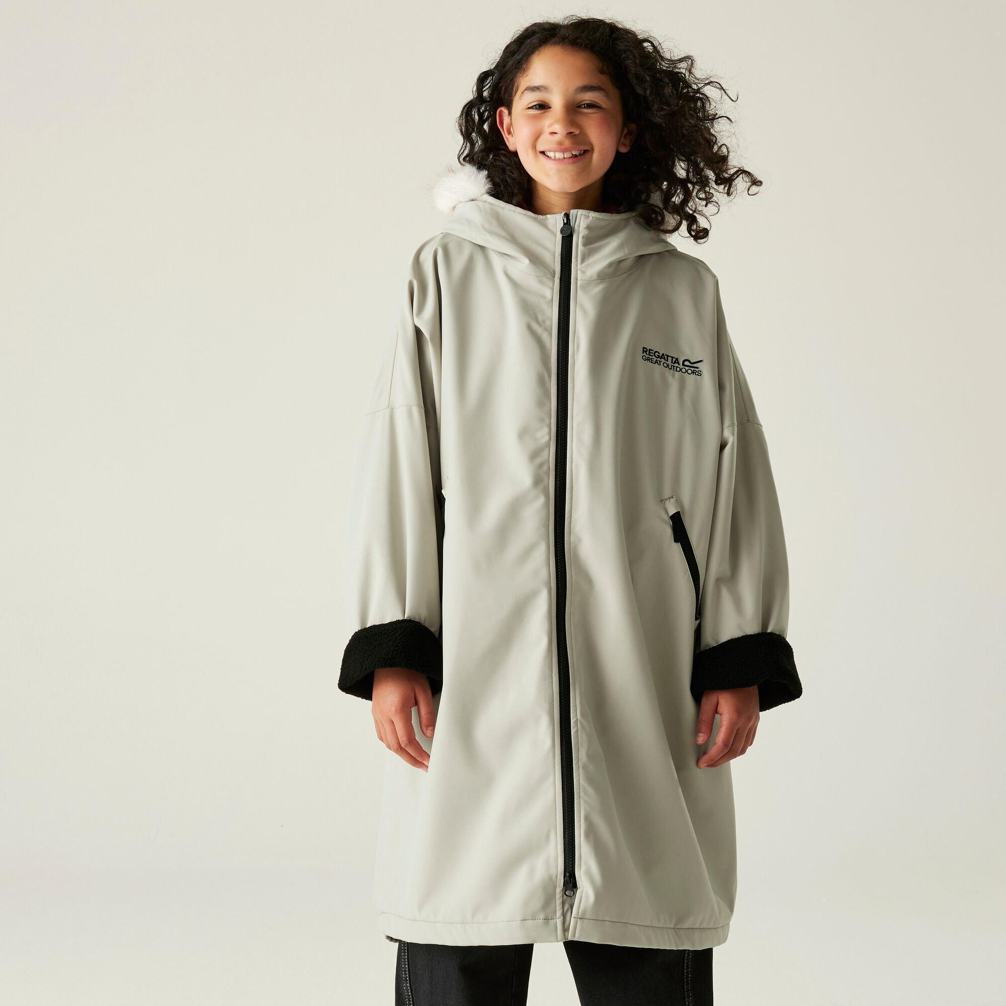 Regatta  Kids Pro Waterproof Breathable Borg Fleece Lined Changing Robe - Moonstruck - 9-13yrs