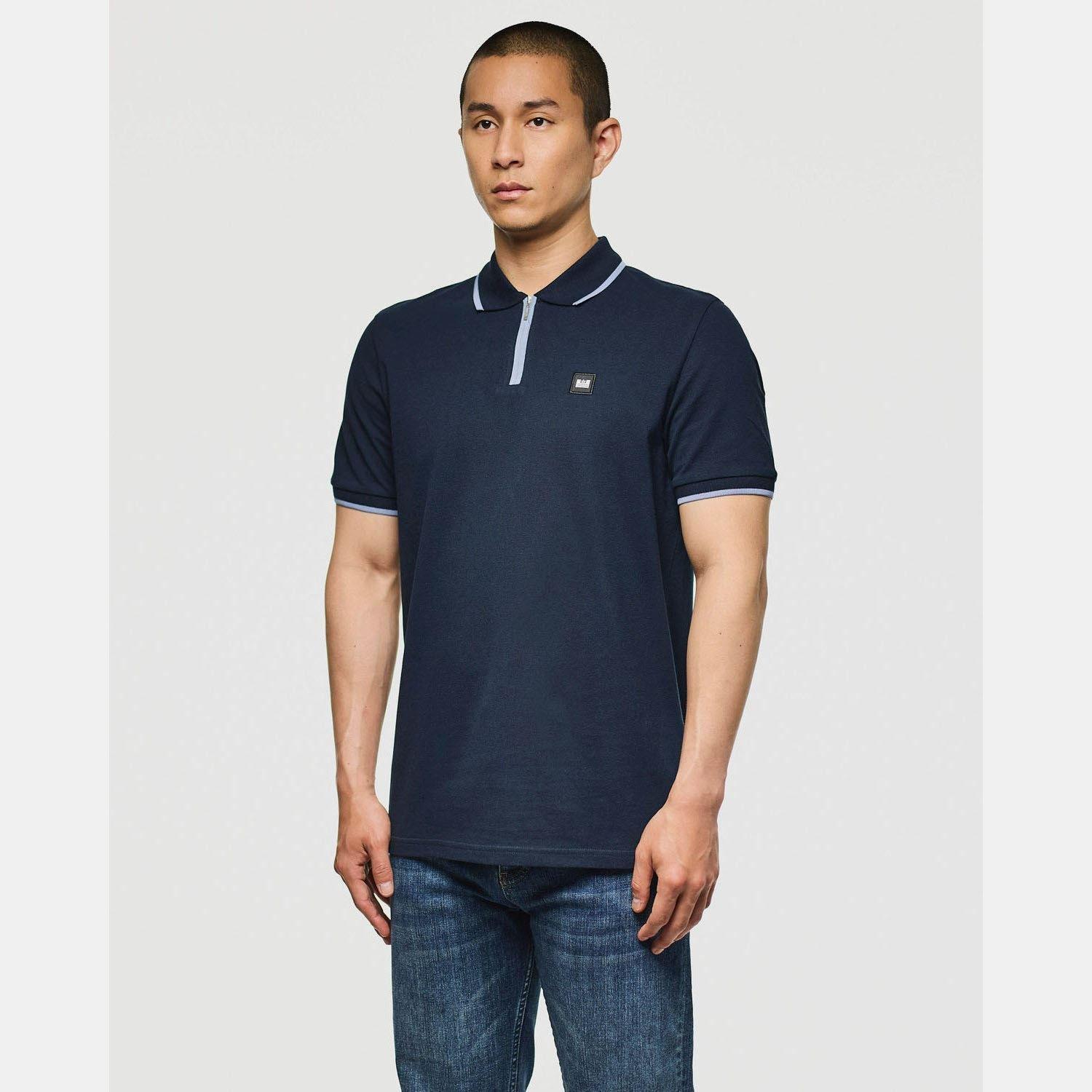 Navy - Weekend Offender - Monti Zip Polo Shirt - 2