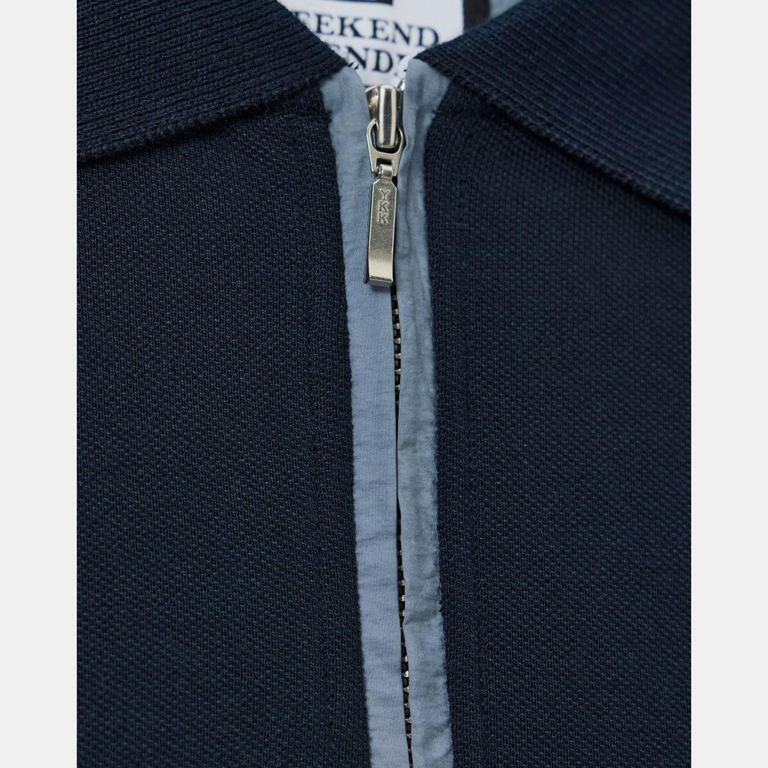 Navy - Weekend Offender - Monti Zip Polo Shirt - 6