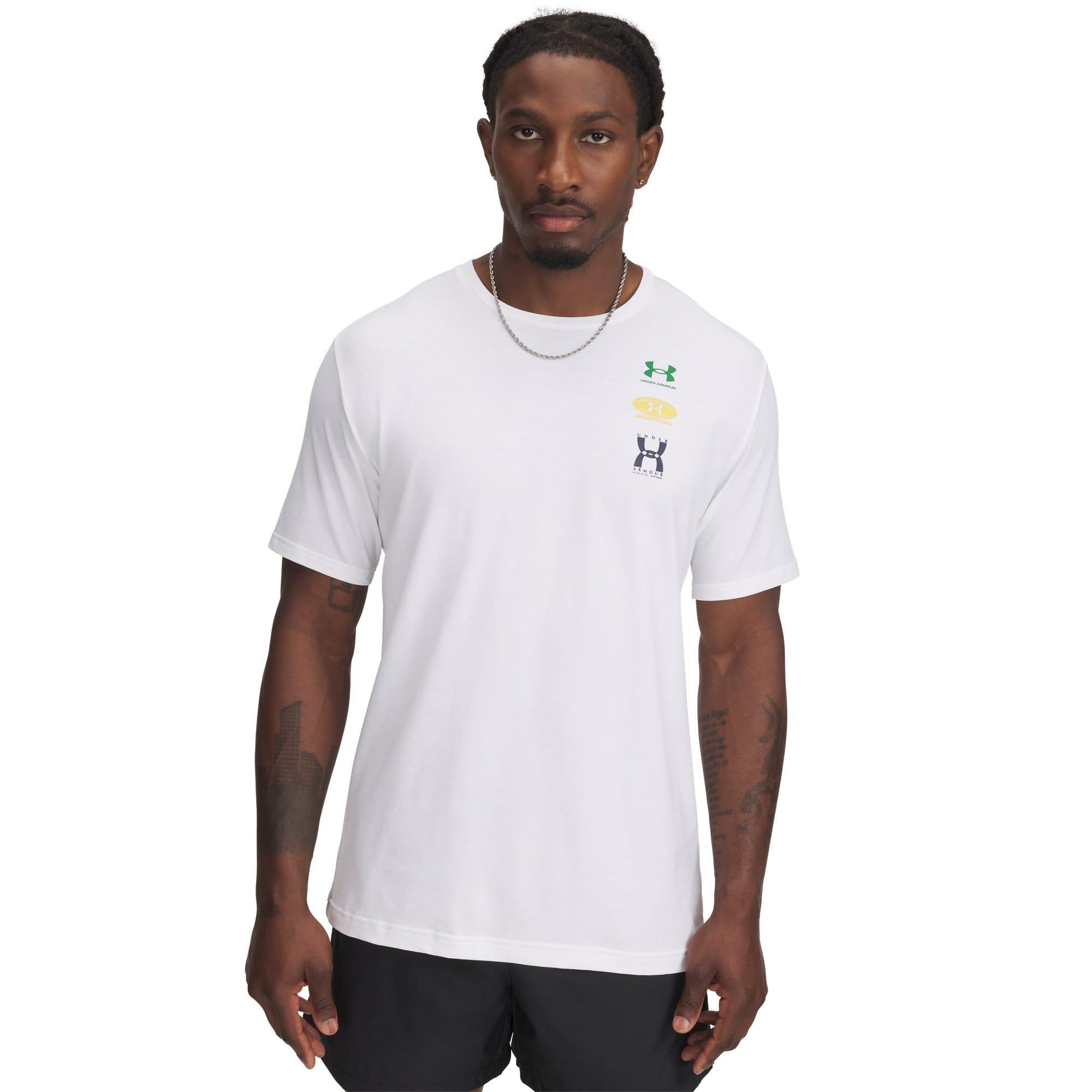 White - Under Armour - Evol Logo Short Sleeved T-Shirt - 1