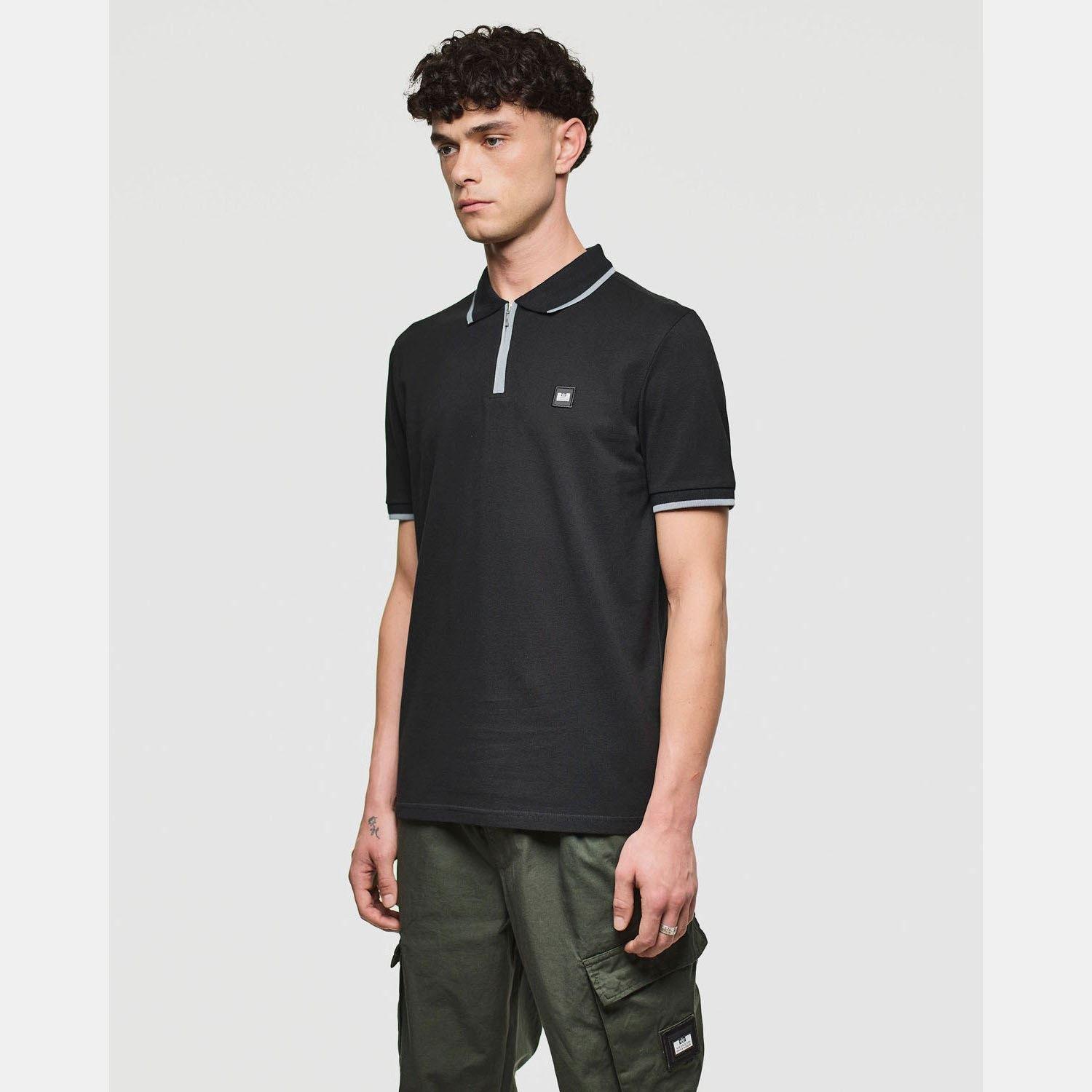 Black - Weekend Offender - Monti Zip Polo Shirt - 2