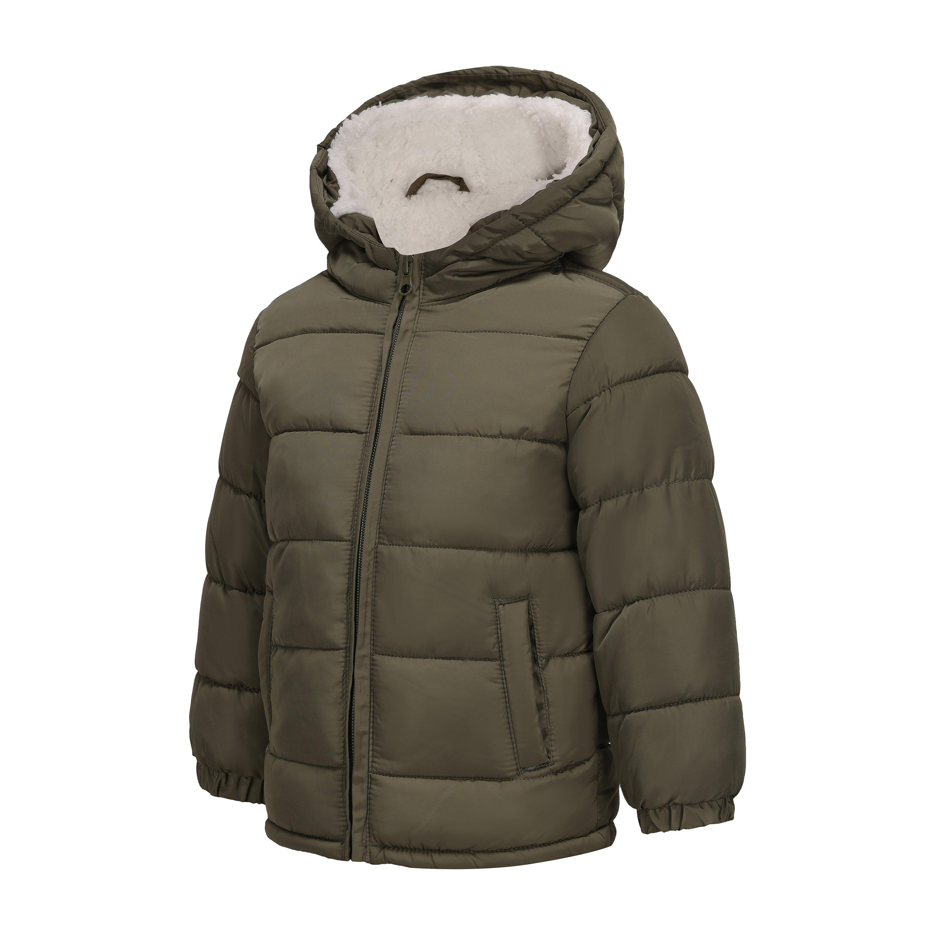 Kaki - Firetrap - Quilted Windproof Sherpa Jacket - 2
