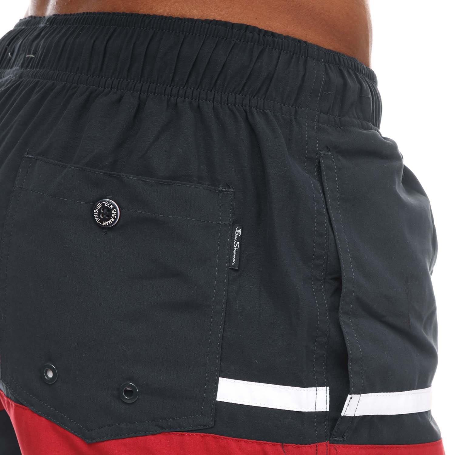 Navy Red White - Ben Sherman - Vilanculas Swim Shorts - 3