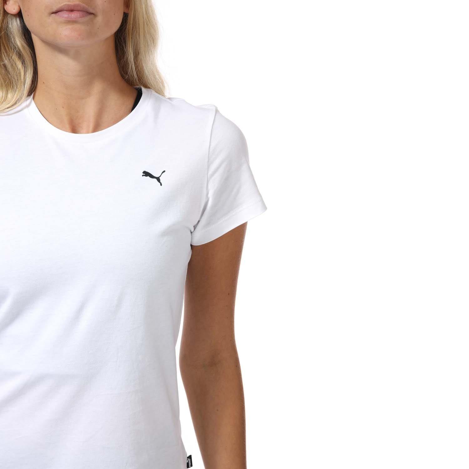 White - Puma - Essentials Small Logo T-Shirt - 5