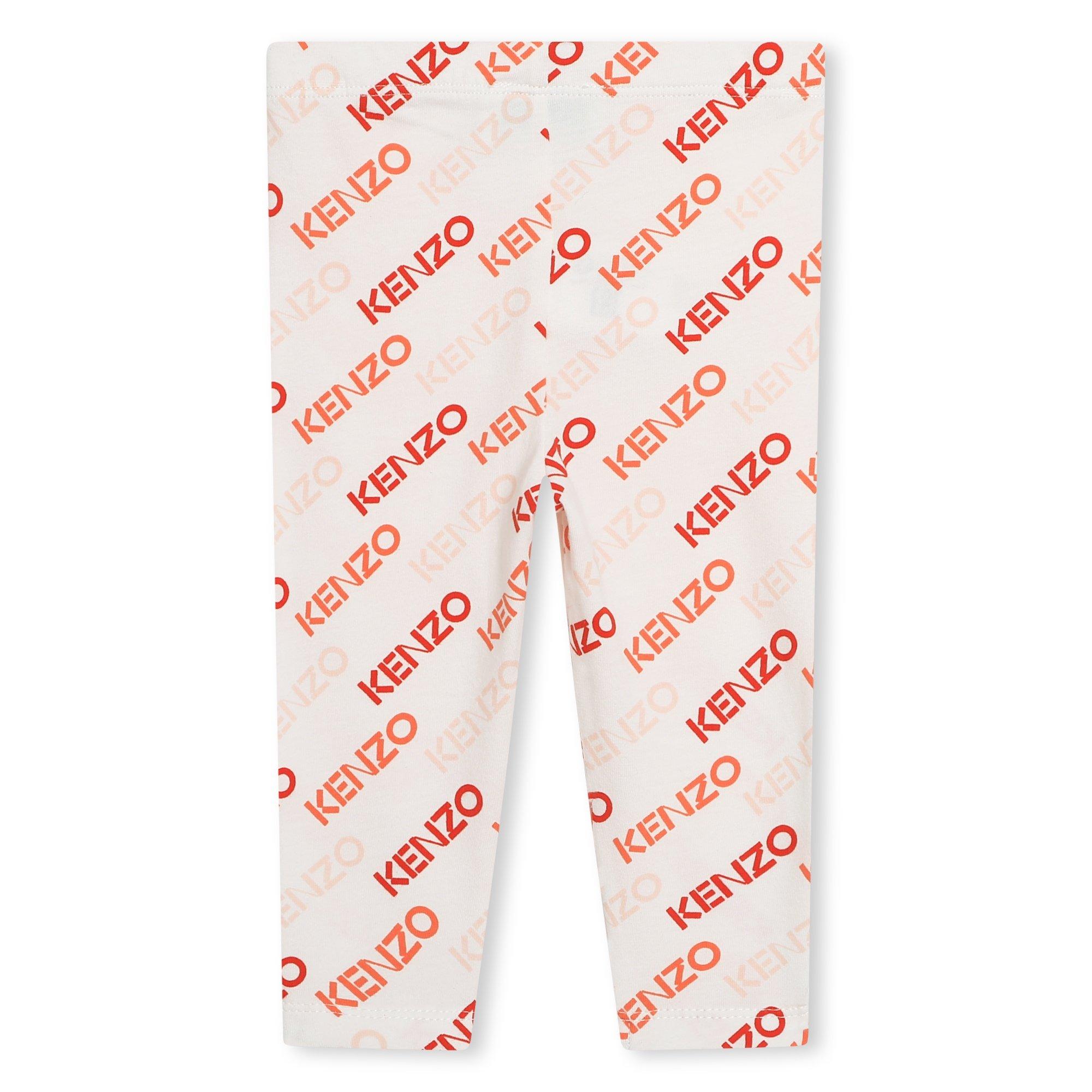 Ivory 12P - Kenzo - Kids' All Over Logo Leggings - 2