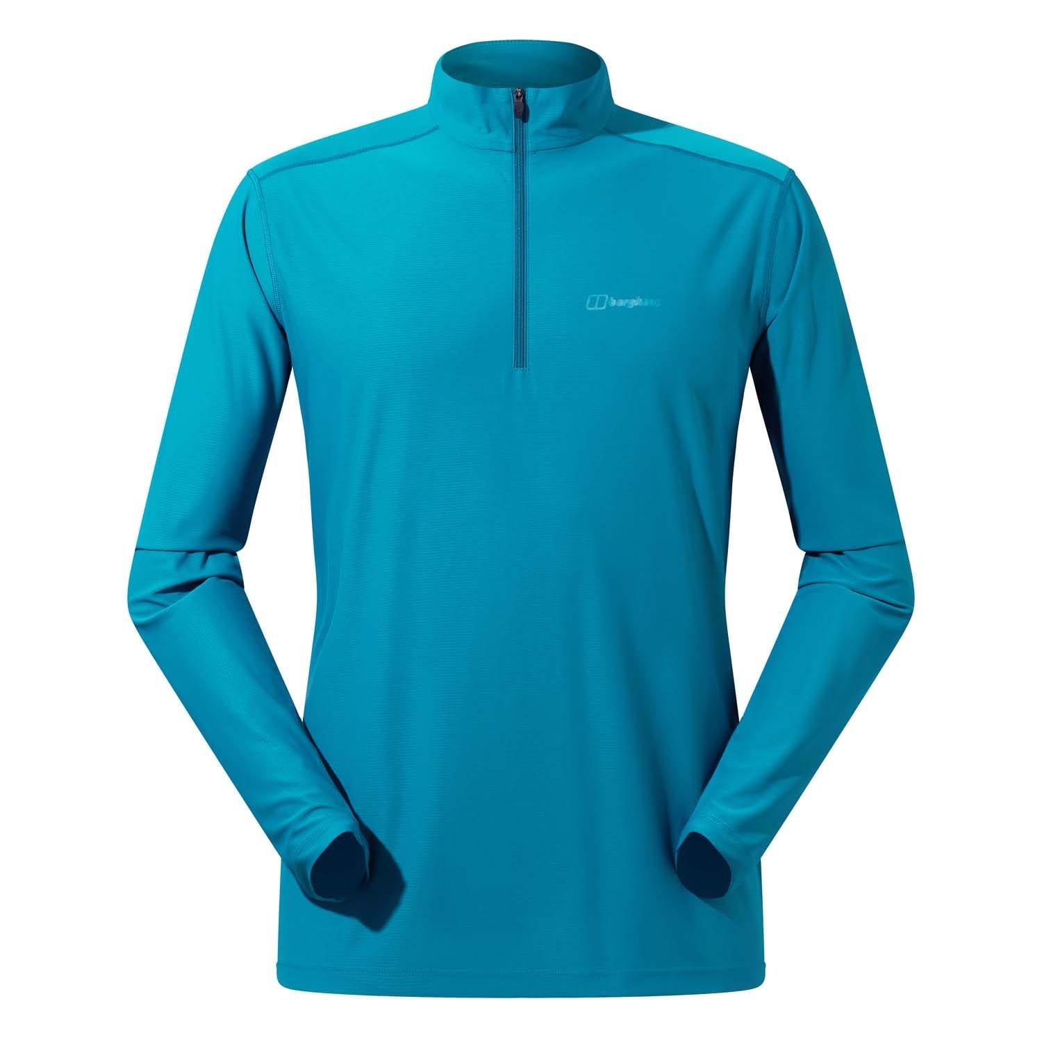 Turquoise - Berghaus - 24/7 tech tee long sleeve half zip - 1