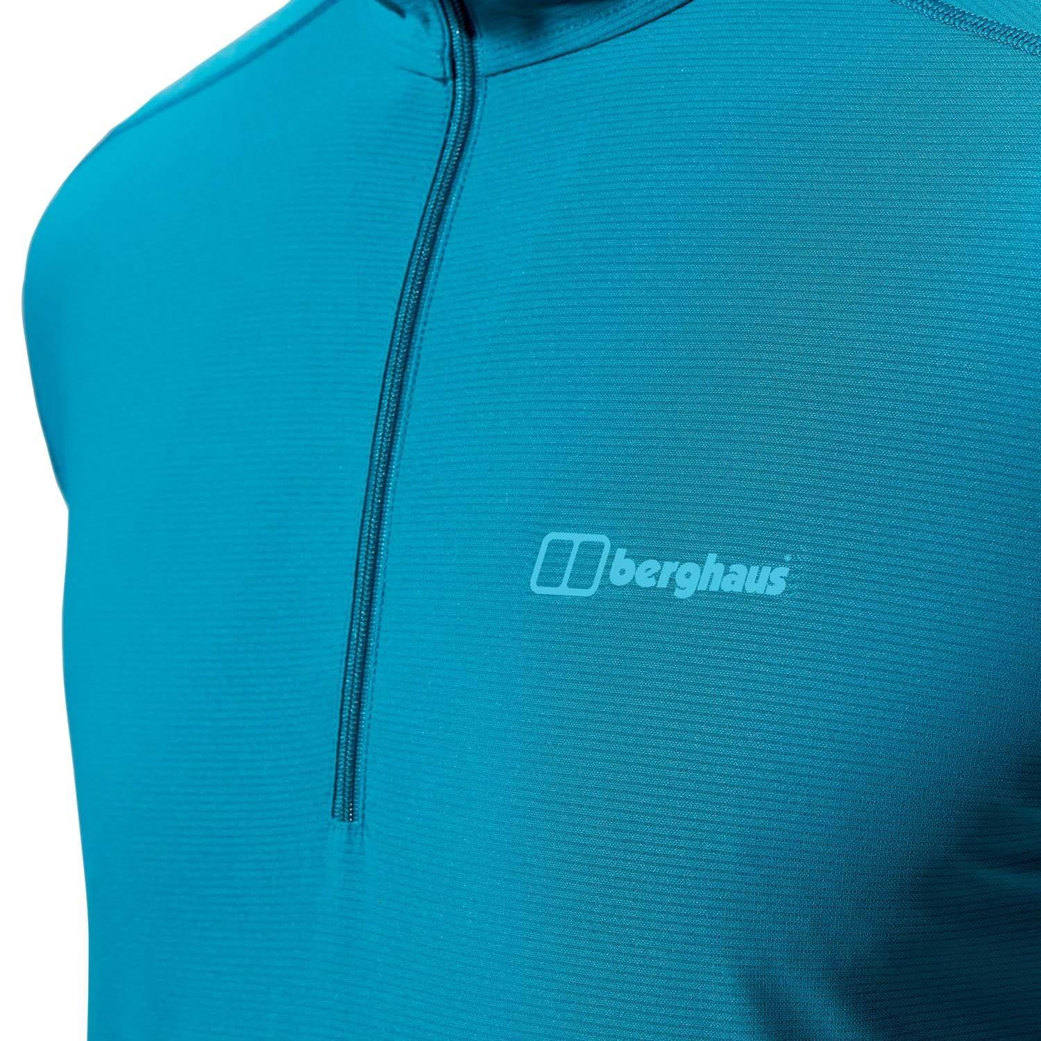 Turquoise - Berghaus - 24/7 tech tee long sleeve half zip - 3