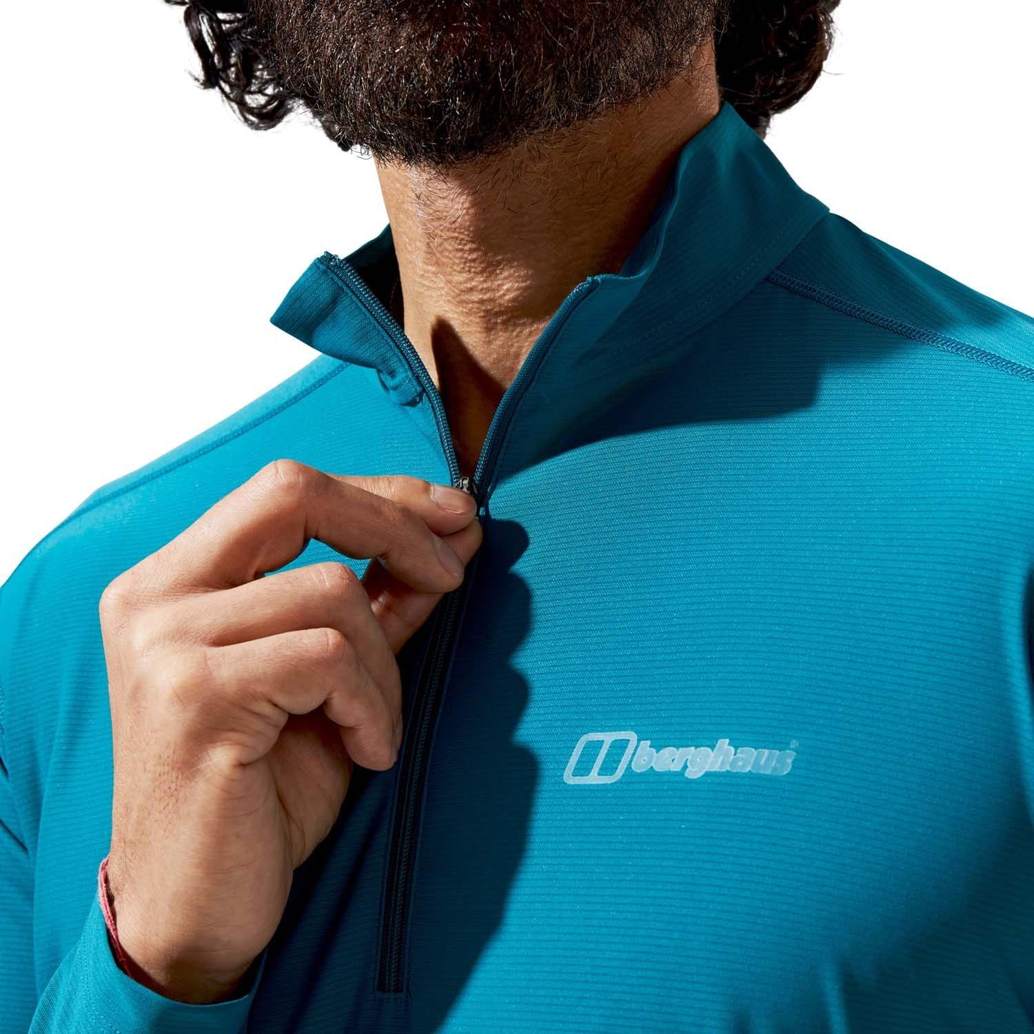Turquoise - Berghaus - 24/7 tech tee long sleeve half zip - 4