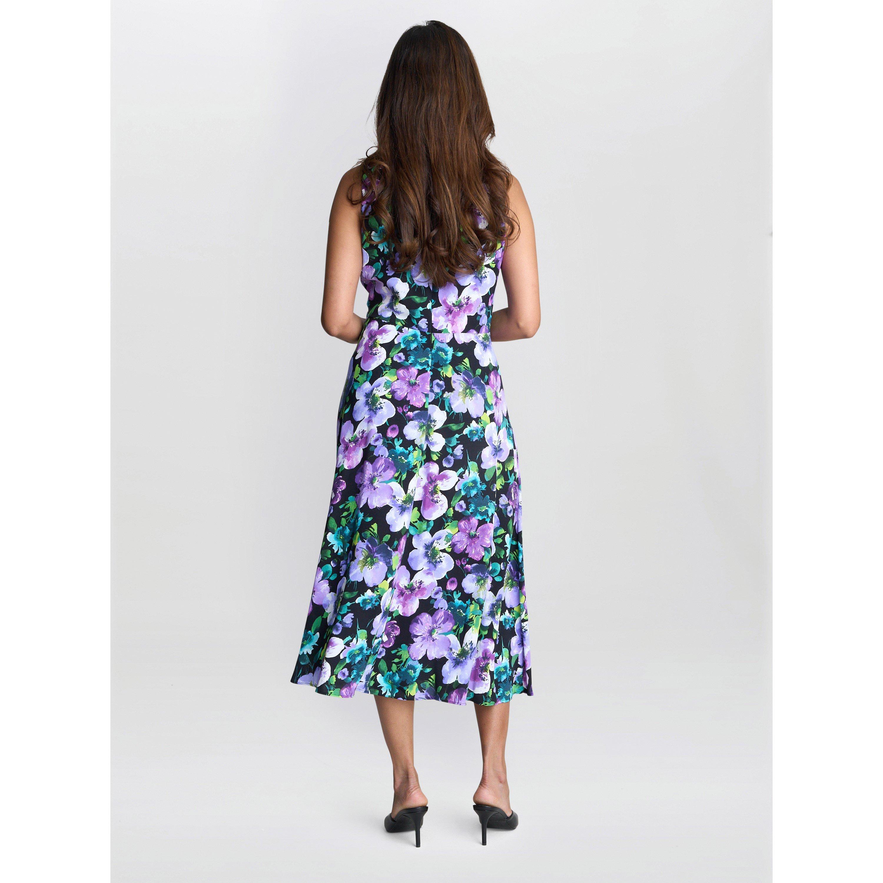 Black / Multi - Gina Bacconi - Jeselle Floral Printed Dress - 2