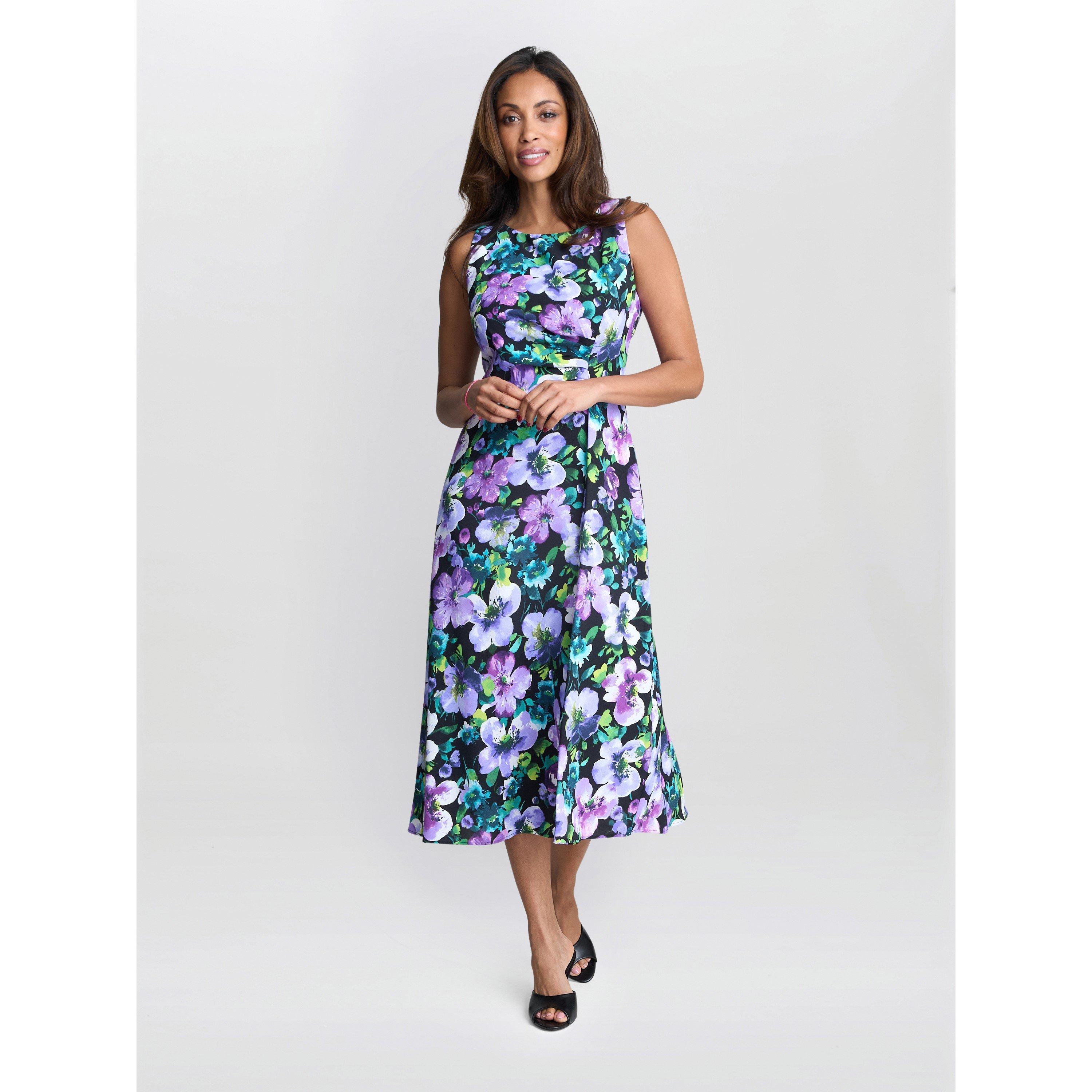 Black / Multi - Gina Bacconi - Jeselle Floral Printed Dress - 3