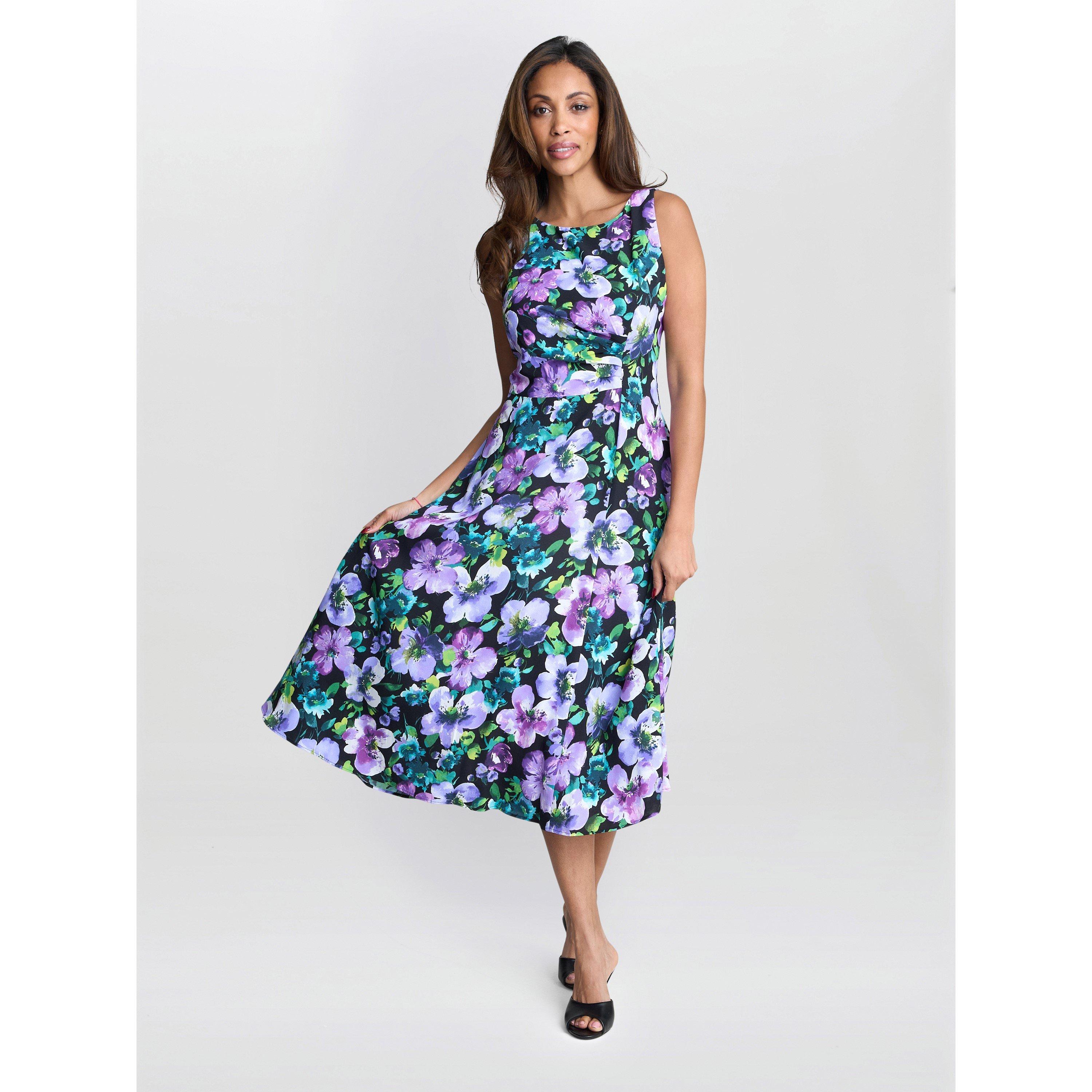 Black / Multi - Gina Bacconi - Jeselle Floral Printed Dress - 6