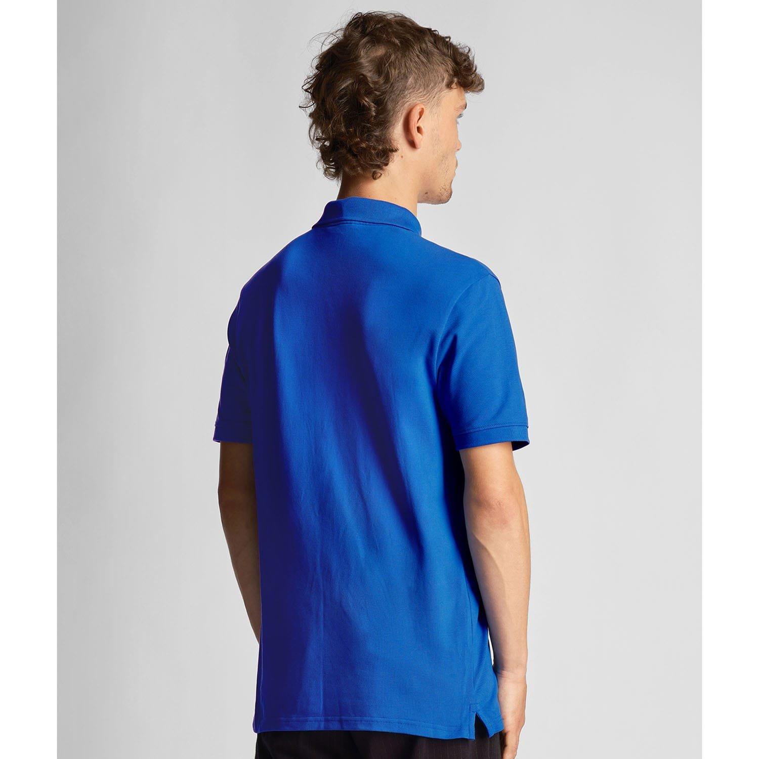 Blue - Lyle and Scott - Co-Ordinate Print Plain Polo Shirt - 3