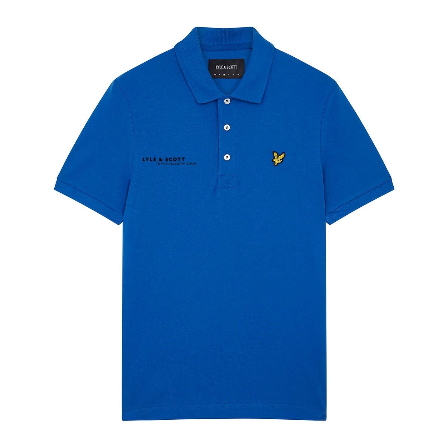 Blue - Lyle and Scott - Co-Ordinate Print Plain Polo Shirt - 5