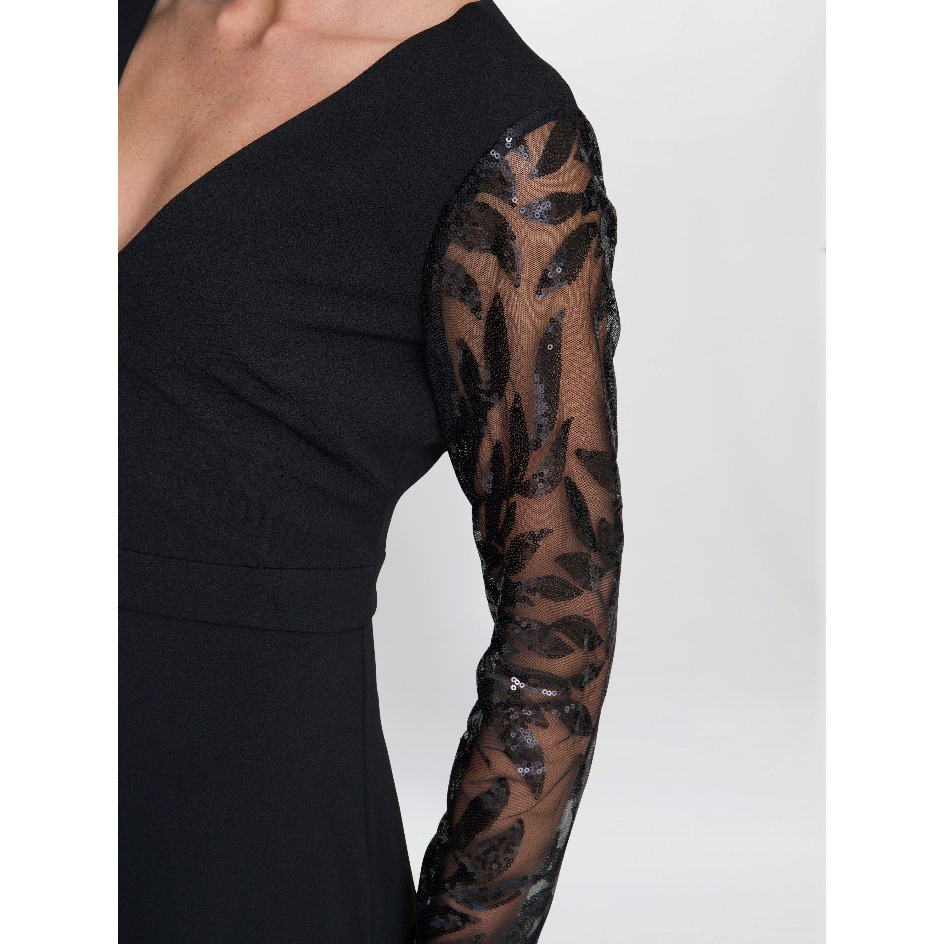 Black - Gina Bacconi - Angie Black Cocktail Dress - 5