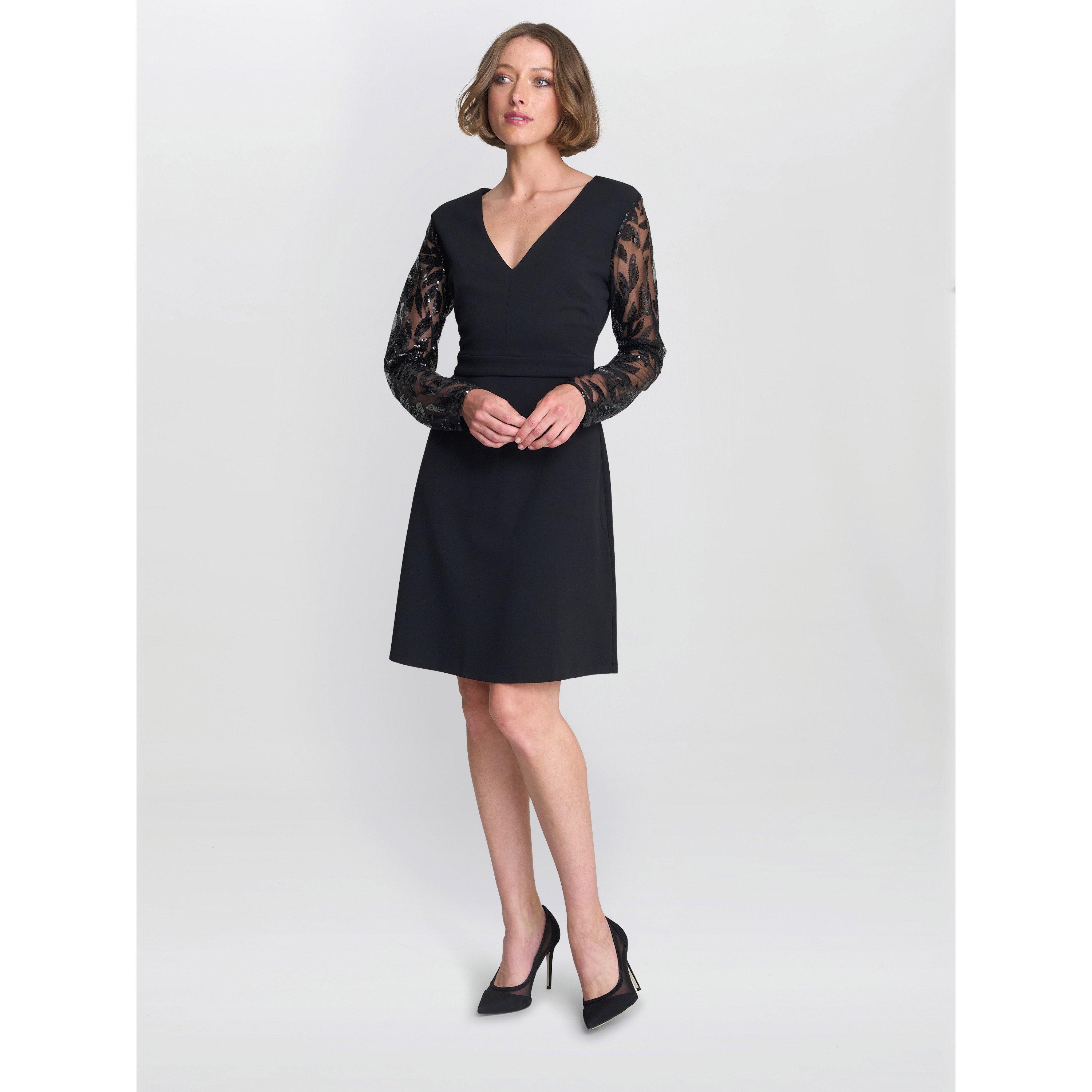 Black - Gina Bacconi - Angie Black Cocktail Dress - 6