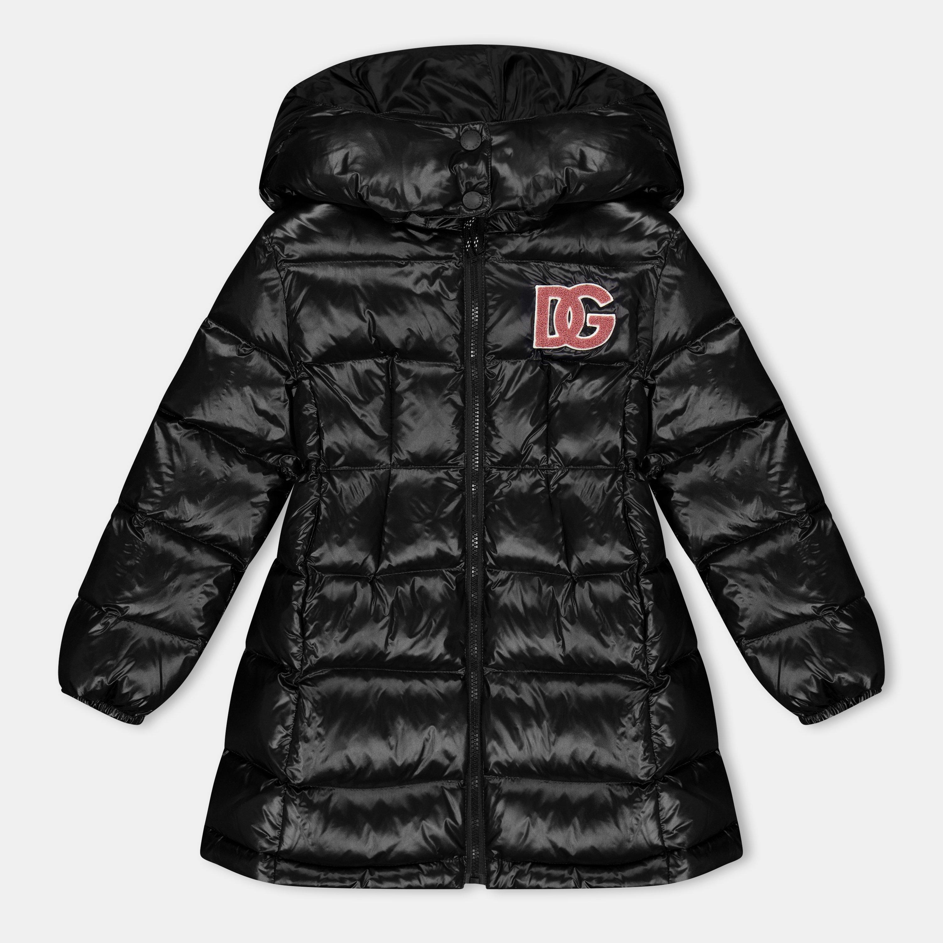 Nero N0000 - Dolce and Gabbana - Kids' Water Resistant Adjustable Hood Long Puffer Jacket - 1